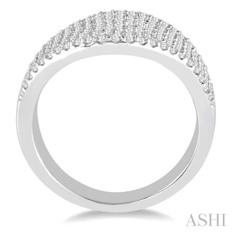 1 Ctw Round Cut Diamond Ring in 14K White Gold