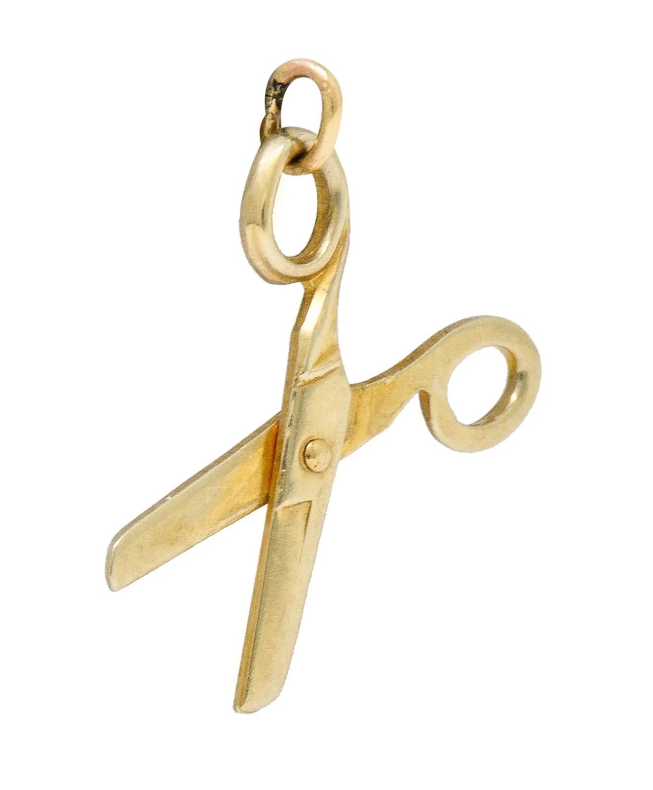 1940's Retro 10 Karat Gold Scissor Charm