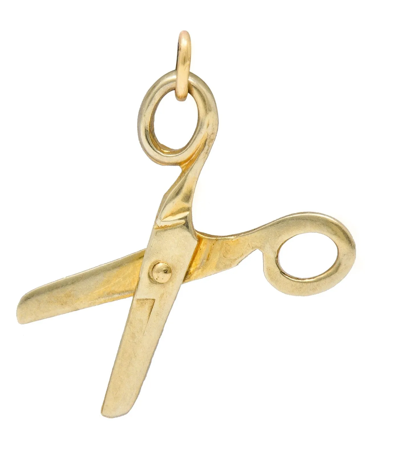 1940's Retro 10 Karat Gold Scissor Charm