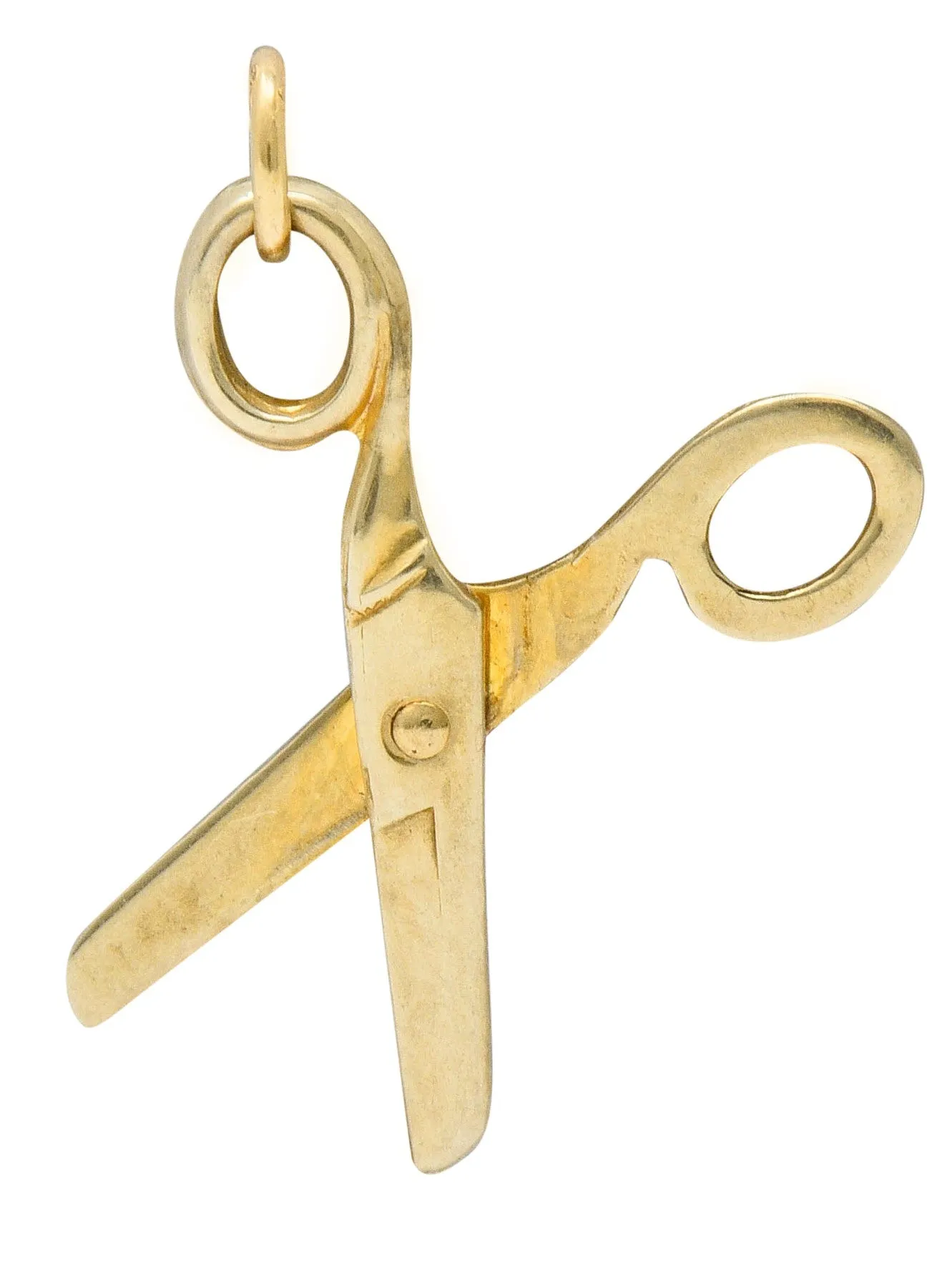 1940's Retro 10 Karat Gold Scissor Charm