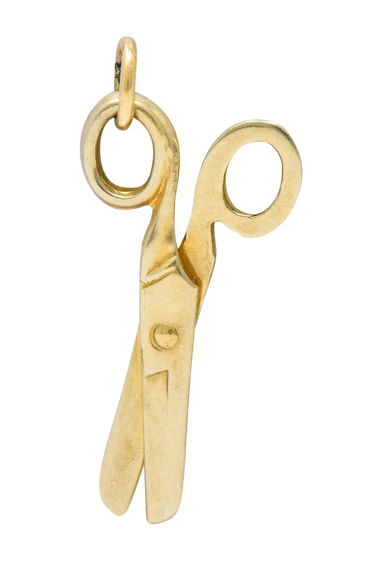 1940's Retro 10 Karat Gold Scissor Charm