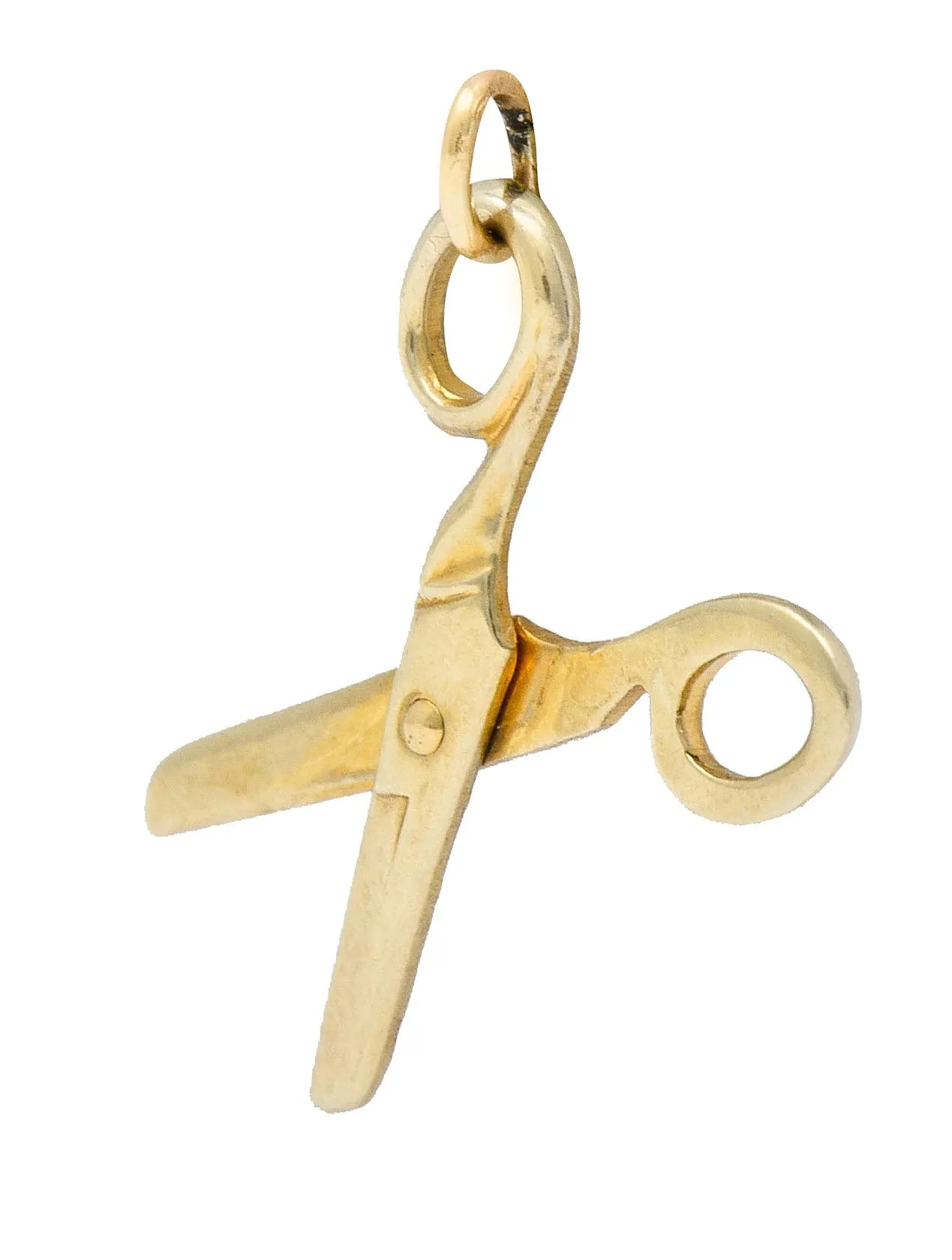 1940's Retro 10 Karat Gold Scissor Charm