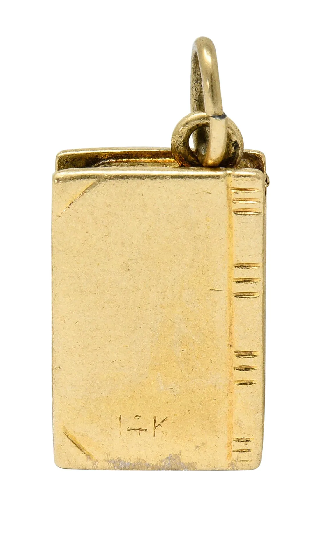 1940's Retro 14 Karat Gold Bible Charm