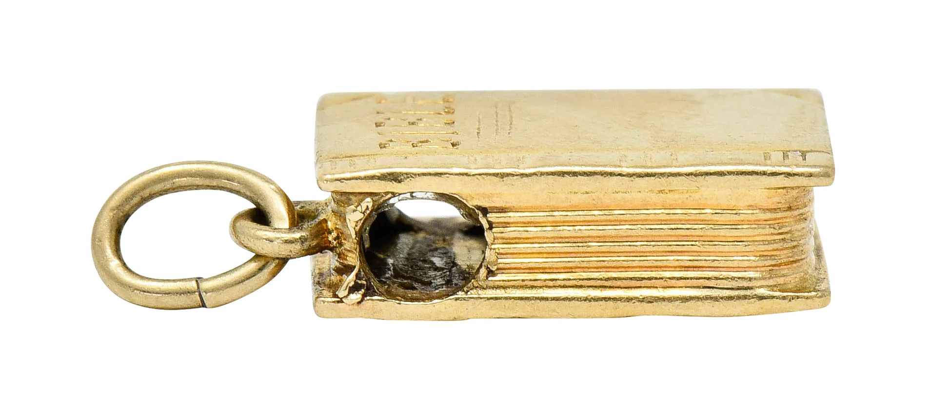 1940's Retro 14 Karat Gold Bible Charm