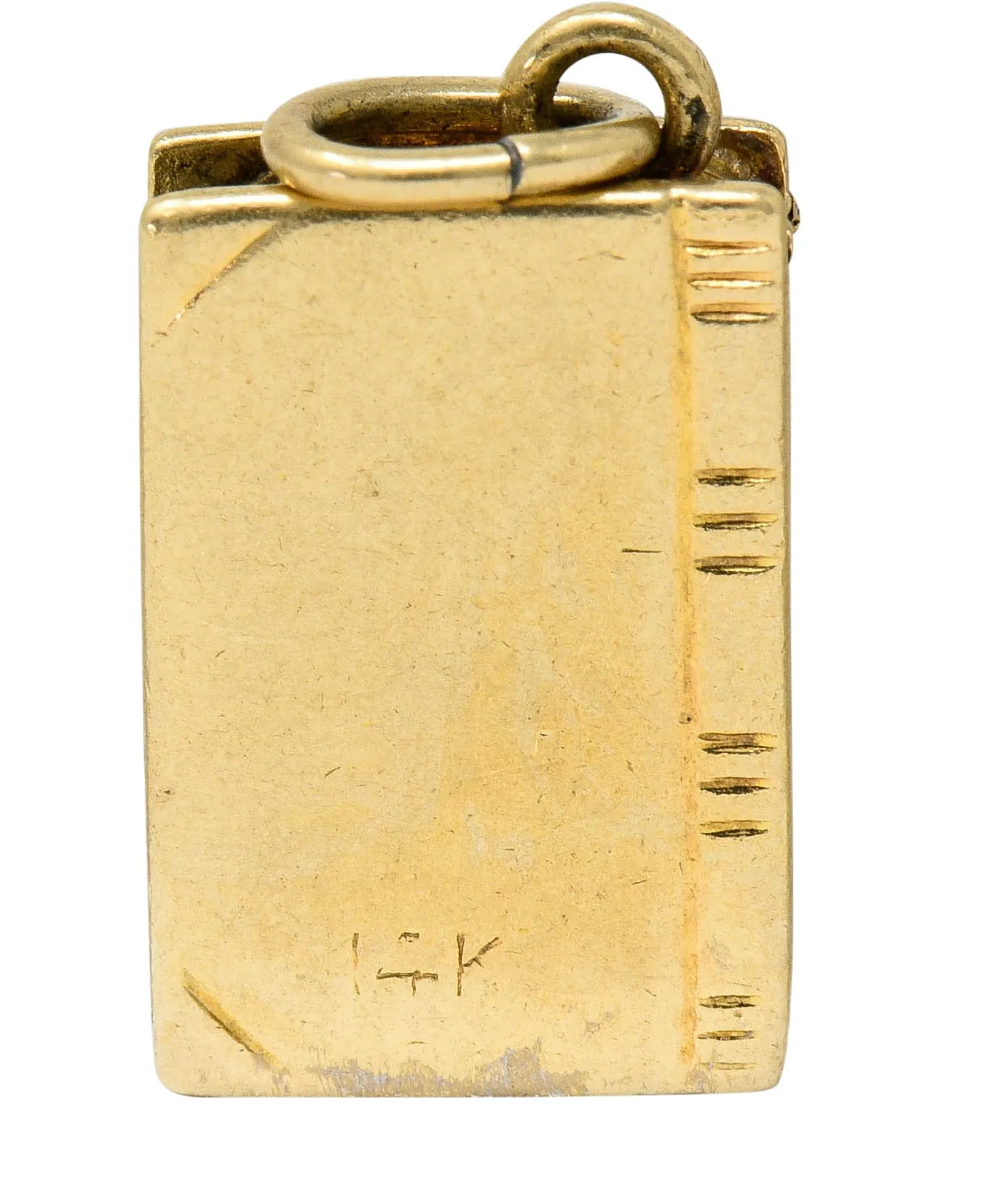 1940's Retro 14 Karat Gold Bible Charm