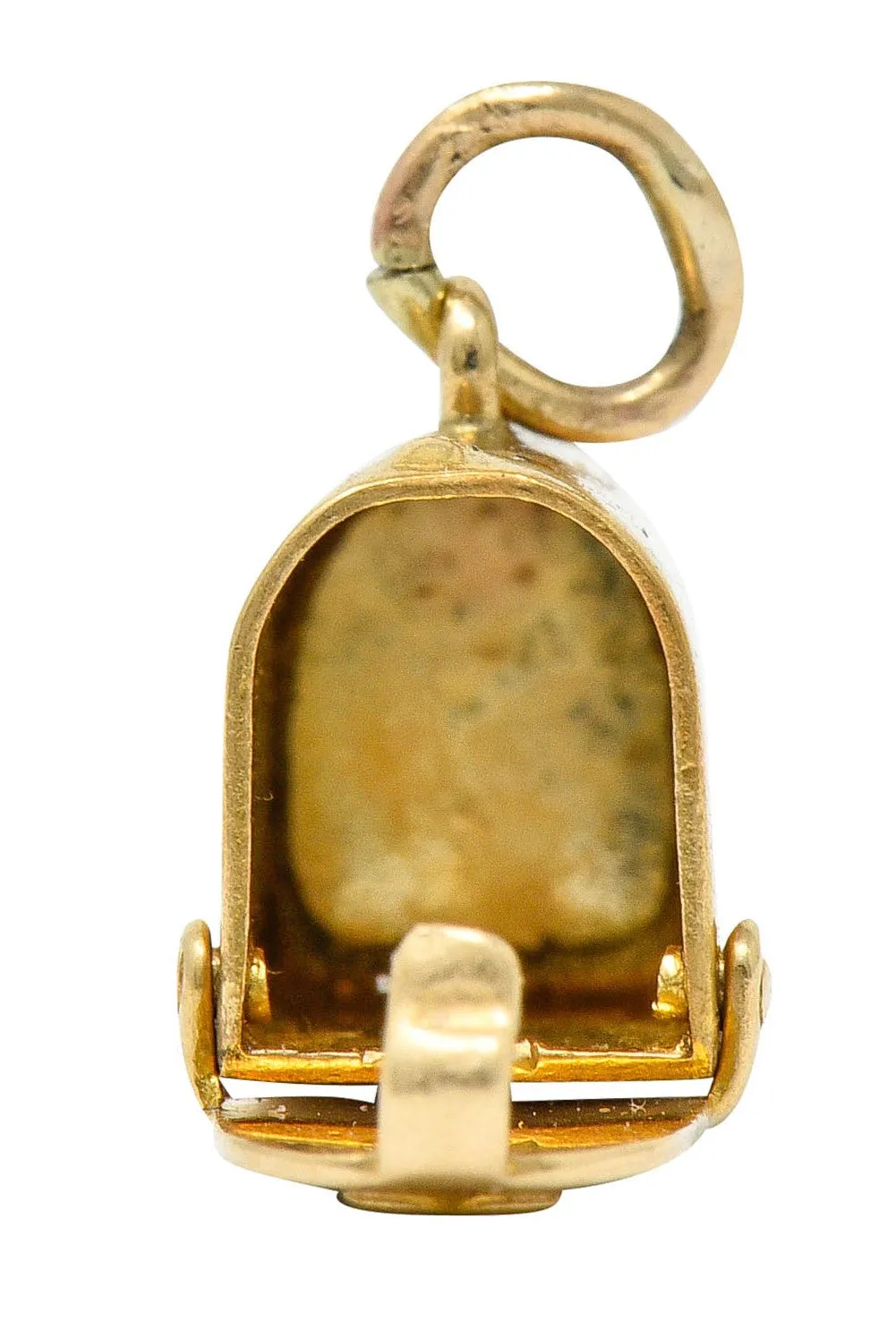 1940's Retro 14 Karat Gold Heart & Mailbox Charm