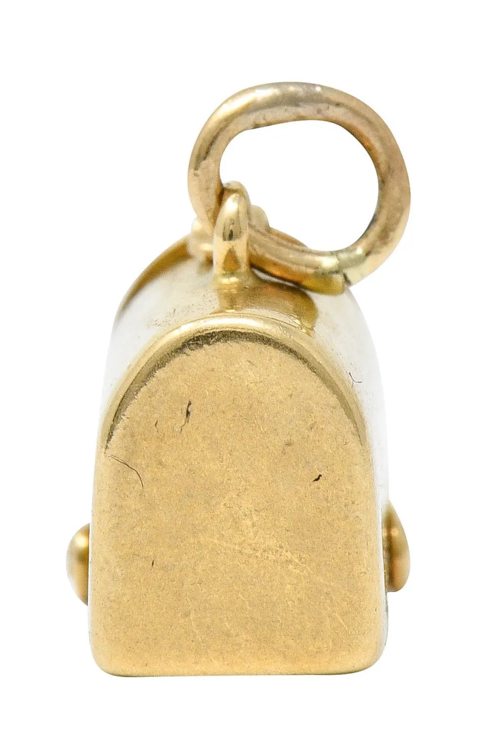 1940's Retro 14 Karat Gold Heart & Mailbox Charm