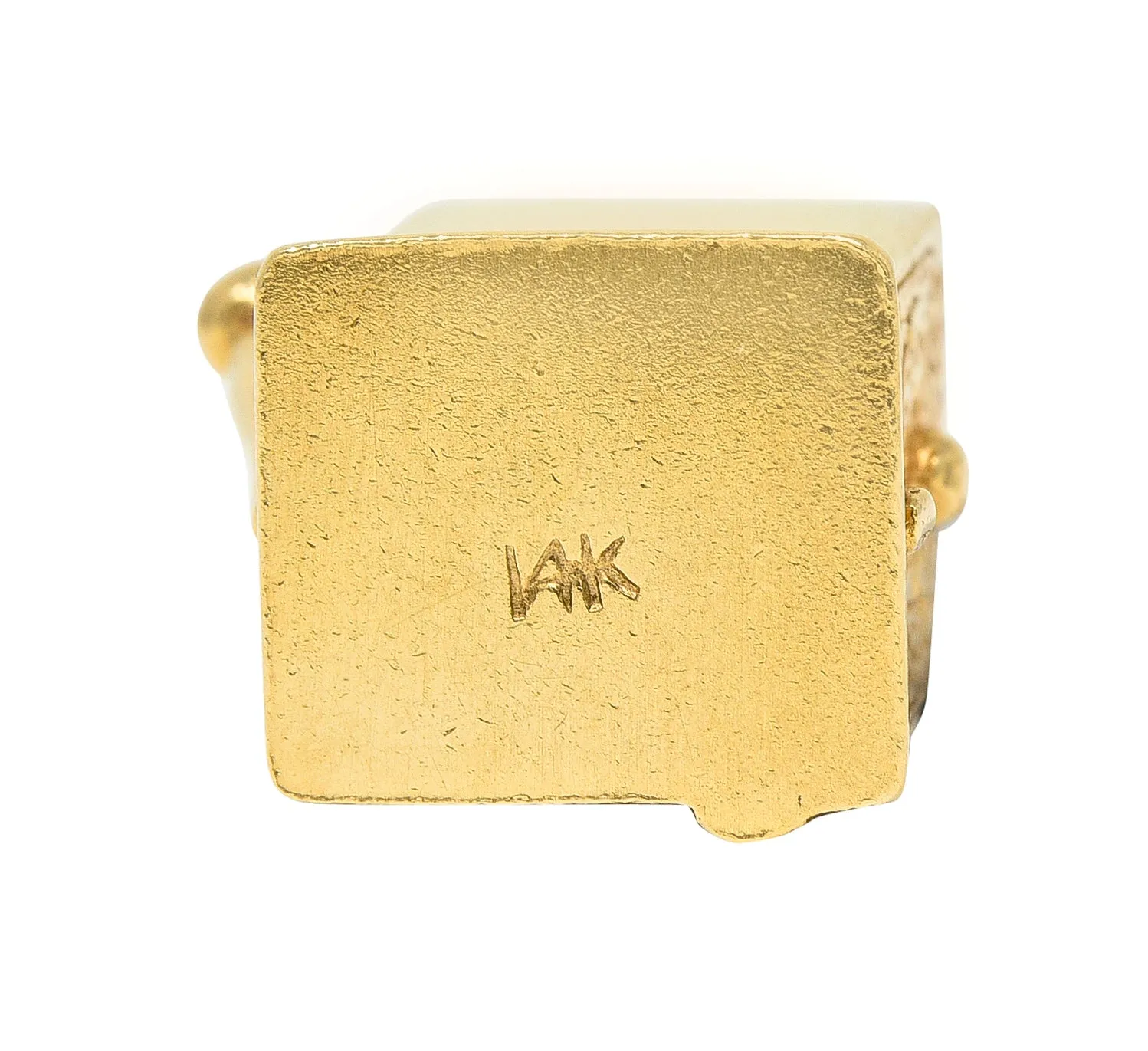 1940's Retro Enamel 14 Karat Yellow Gold Vintage Slot Machine Charm