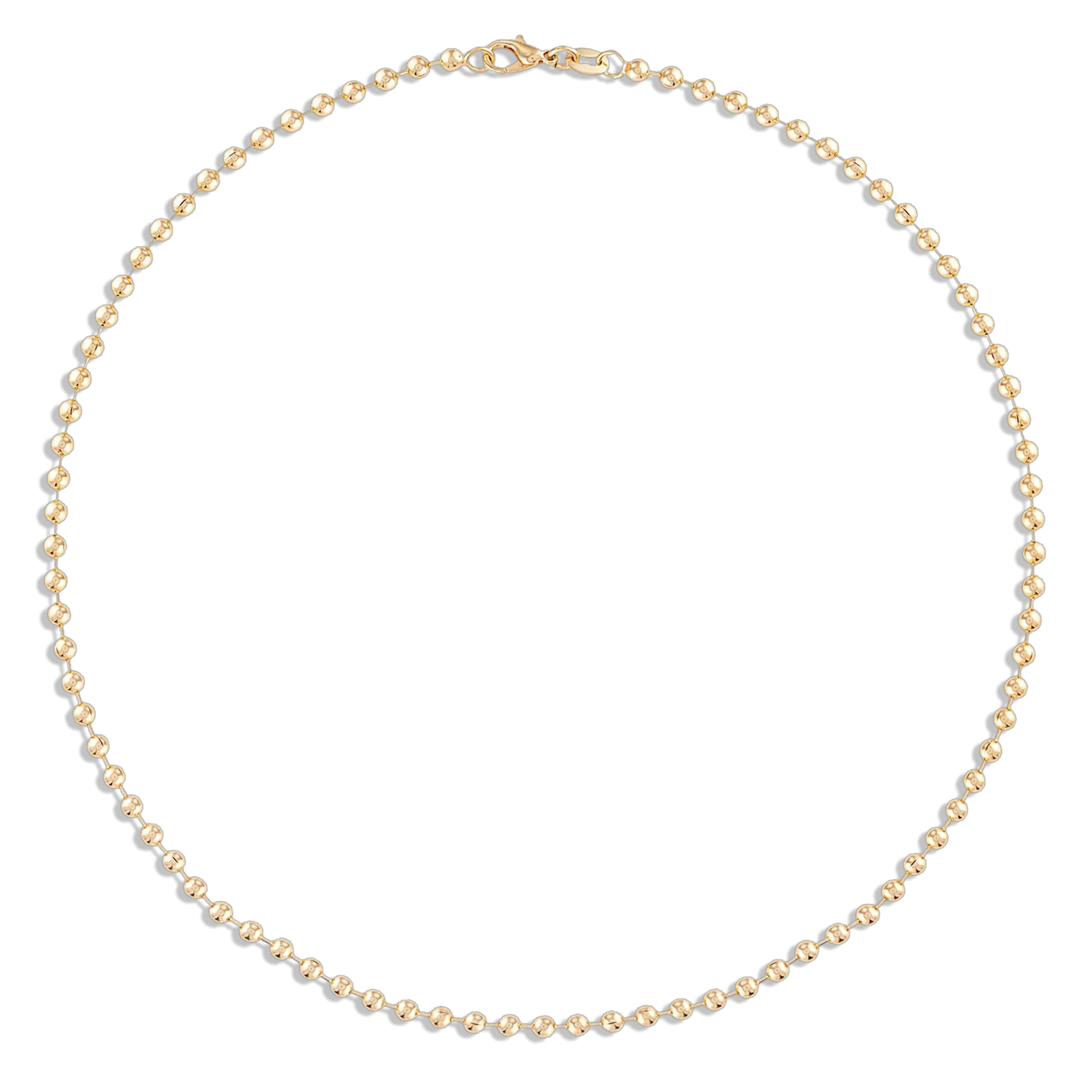 3MM Gold Ball Chain Necklace