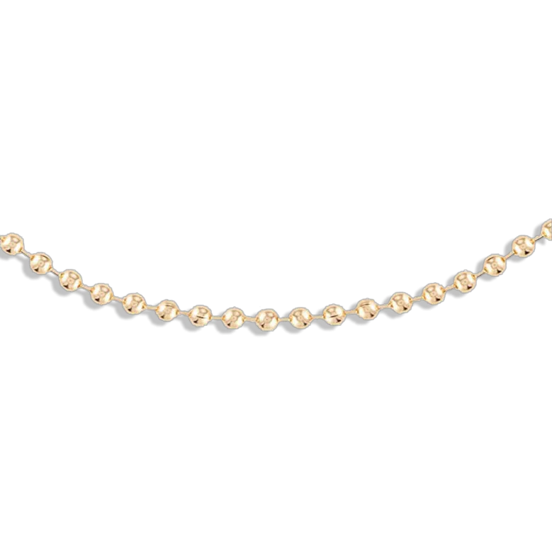 3MM Gold Ball Chain Necklace