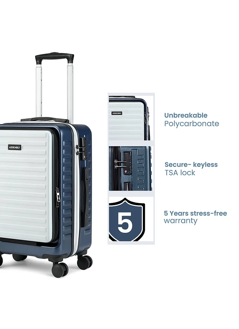 Agile Set | Blue-White | CabinPro Laptop Backpack