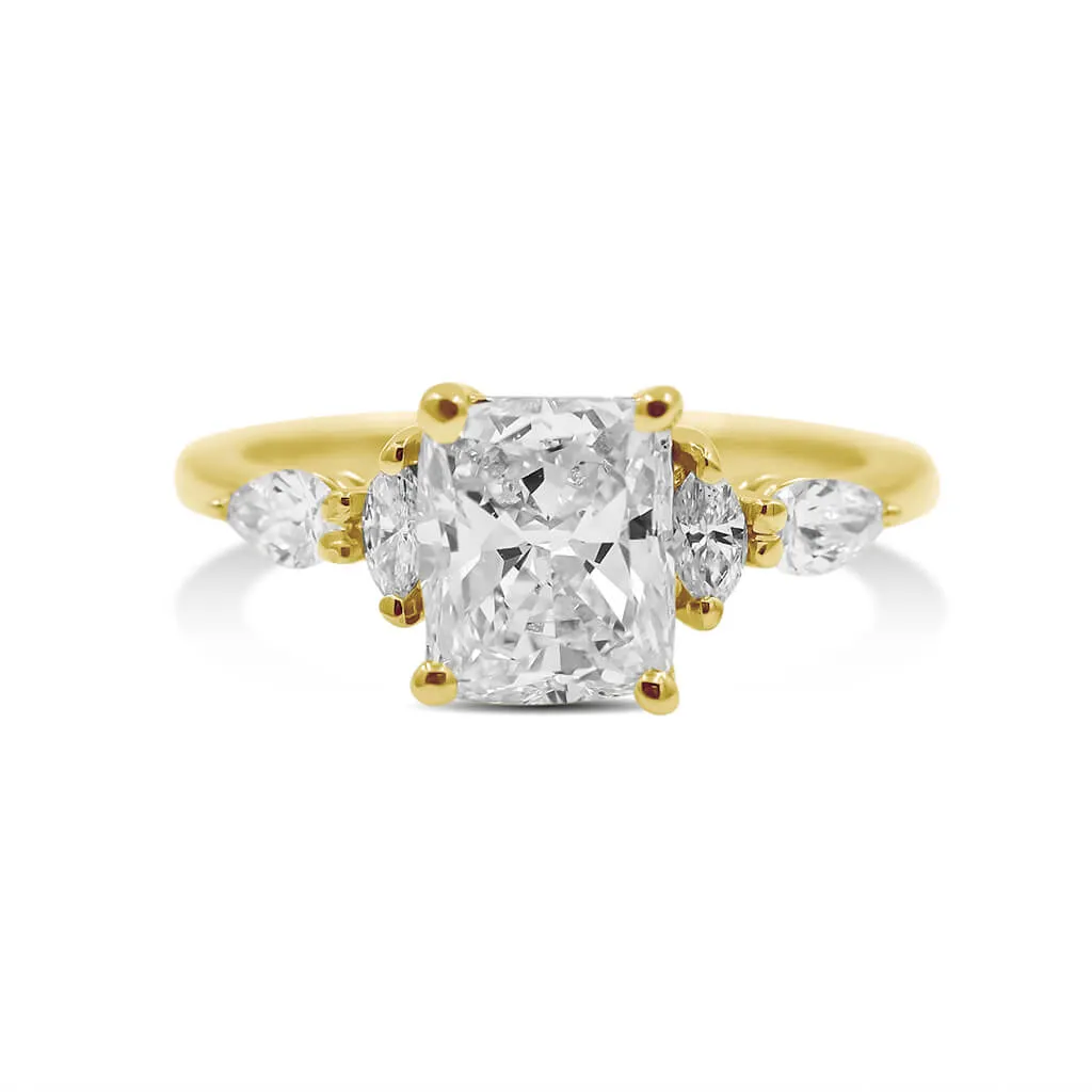 ALLISON | Cushion Accent Shapes Engagement Ring