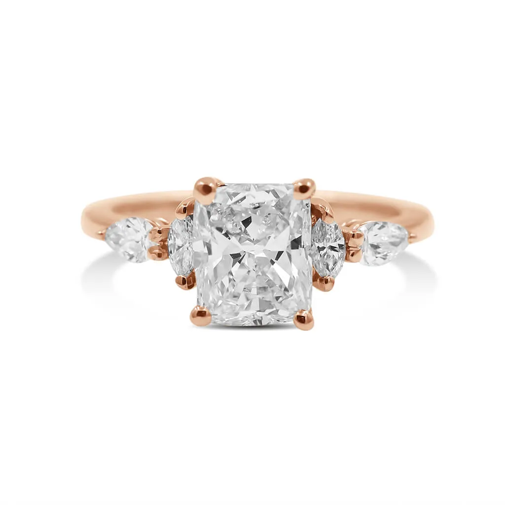 ALLISON | Cushion Accent Shapes Engagement Ring