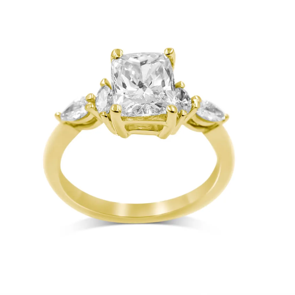 ALLISON | Cushion Accent Shapes Engagement Ring