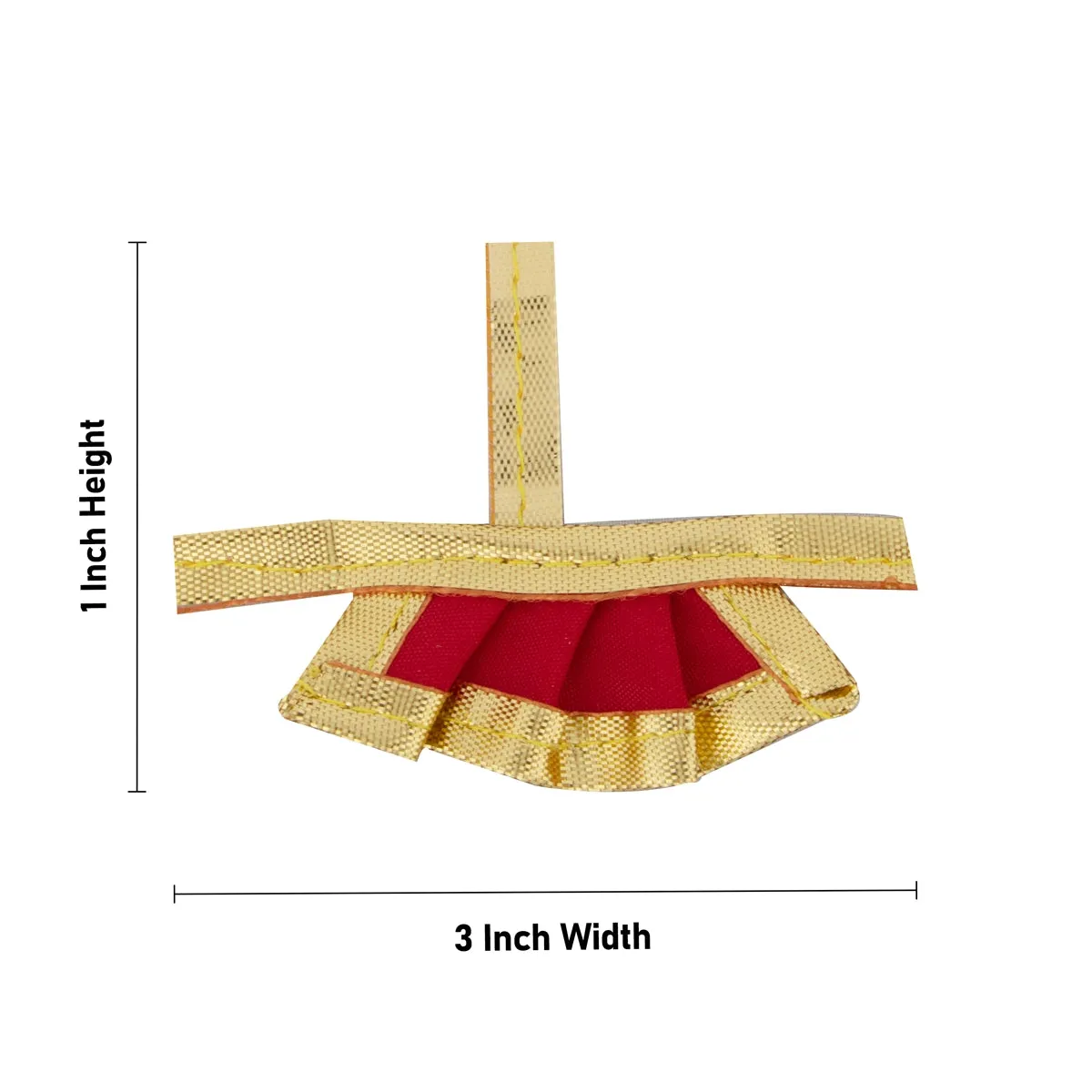 Amman Pavadai - 1 x 3 Inches | Mata Dress/ Devi Vastra/ Jari Border Mata Poshak for Deity/ Assorted Colour