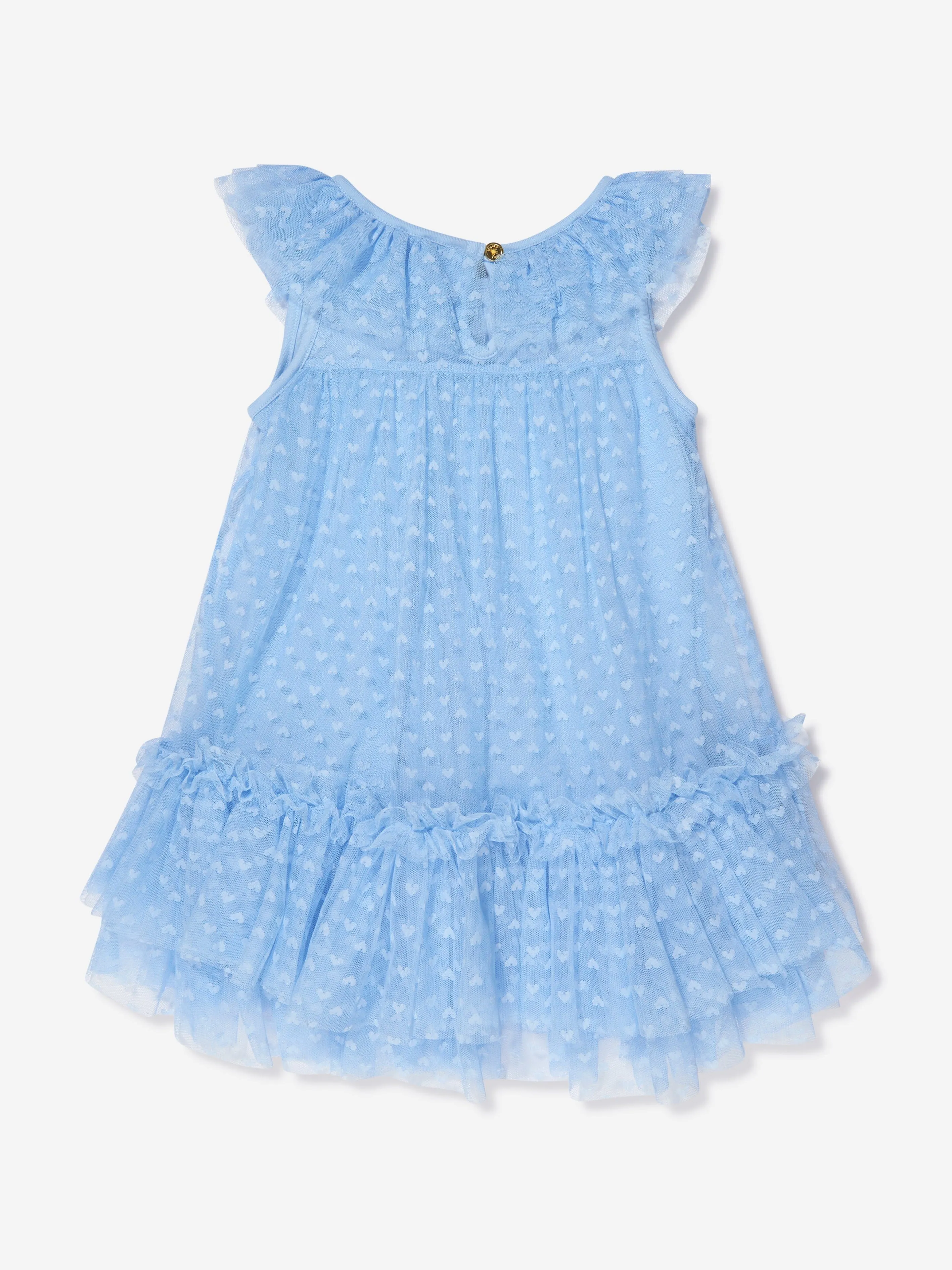 Angels Face Girls Tulle Hearts Dress in Blue