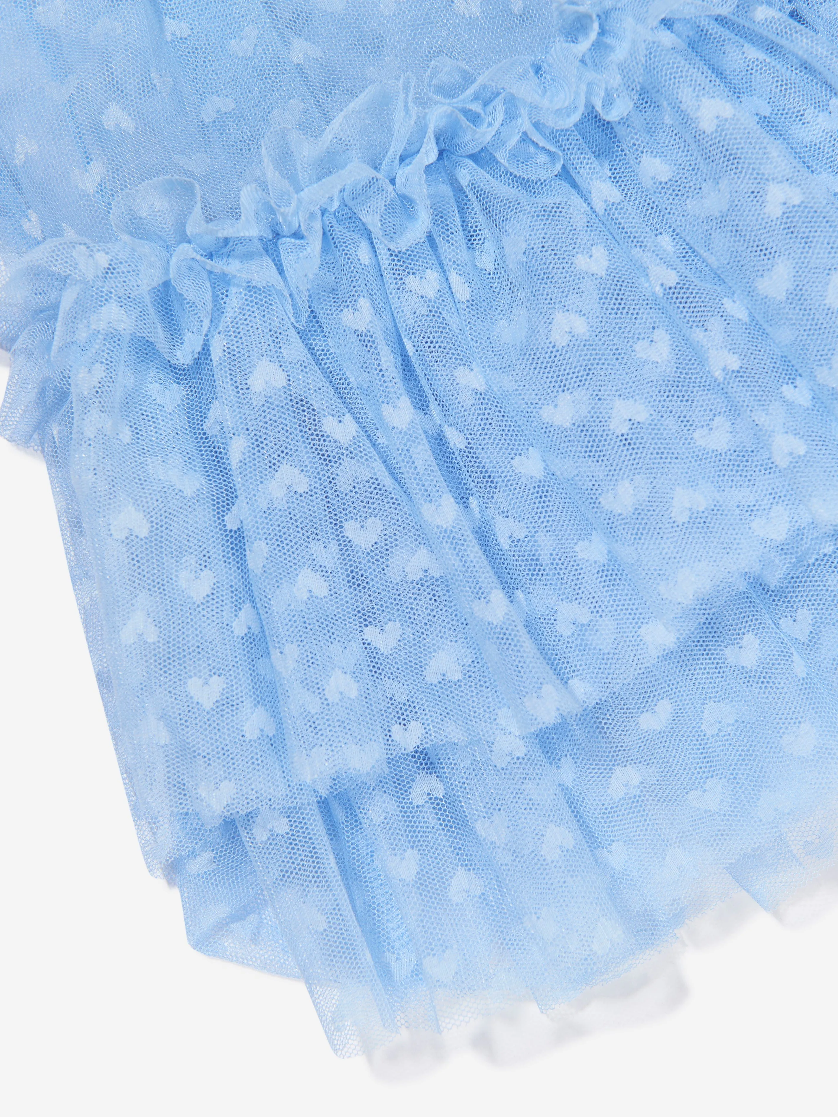 Angels Face Girls Tulle Hearts Dress in Blue