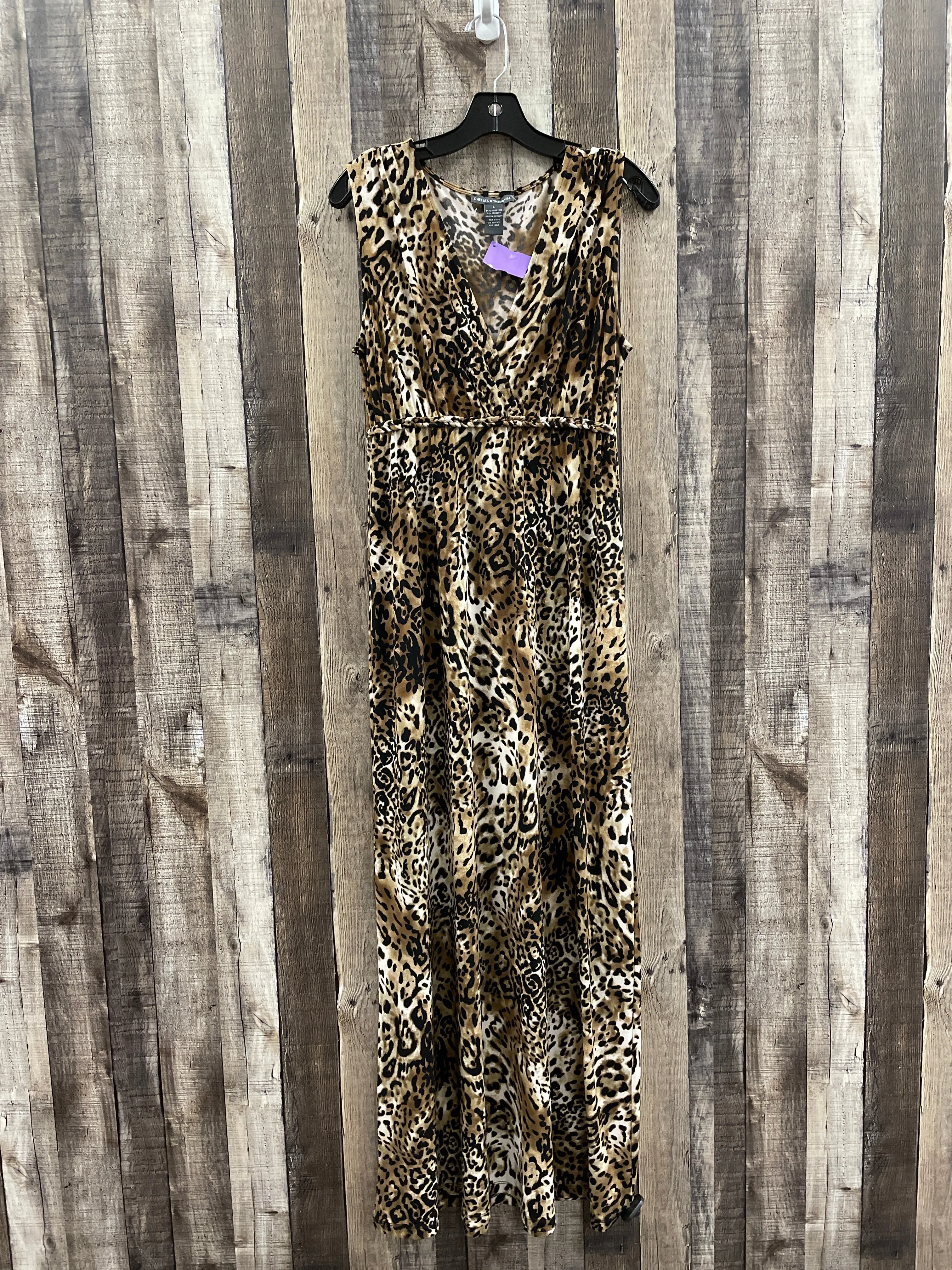 Animal Print Dress Casual Maxi Chelsea And Theodore, Size L