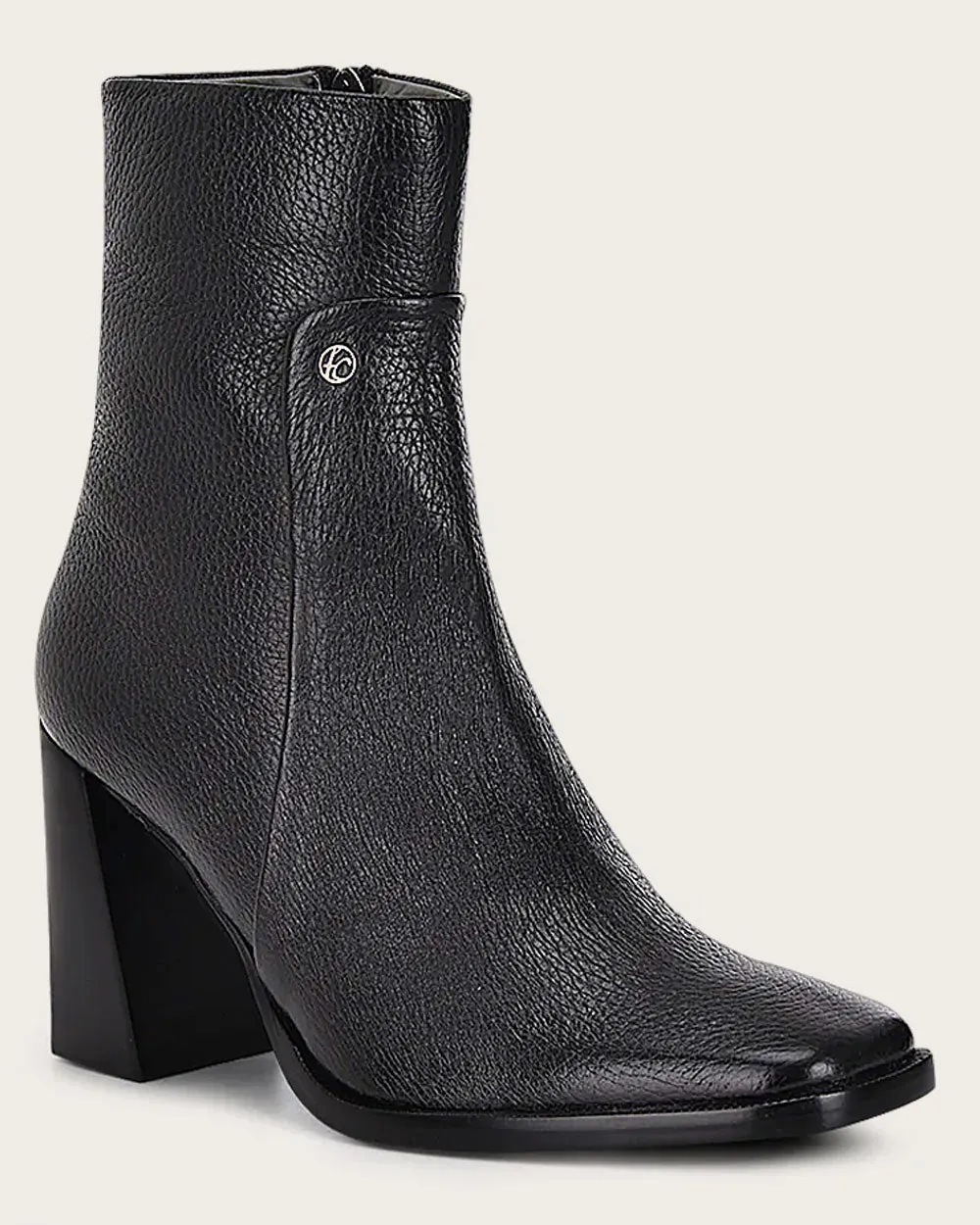 Ankle elegant black deer bootie