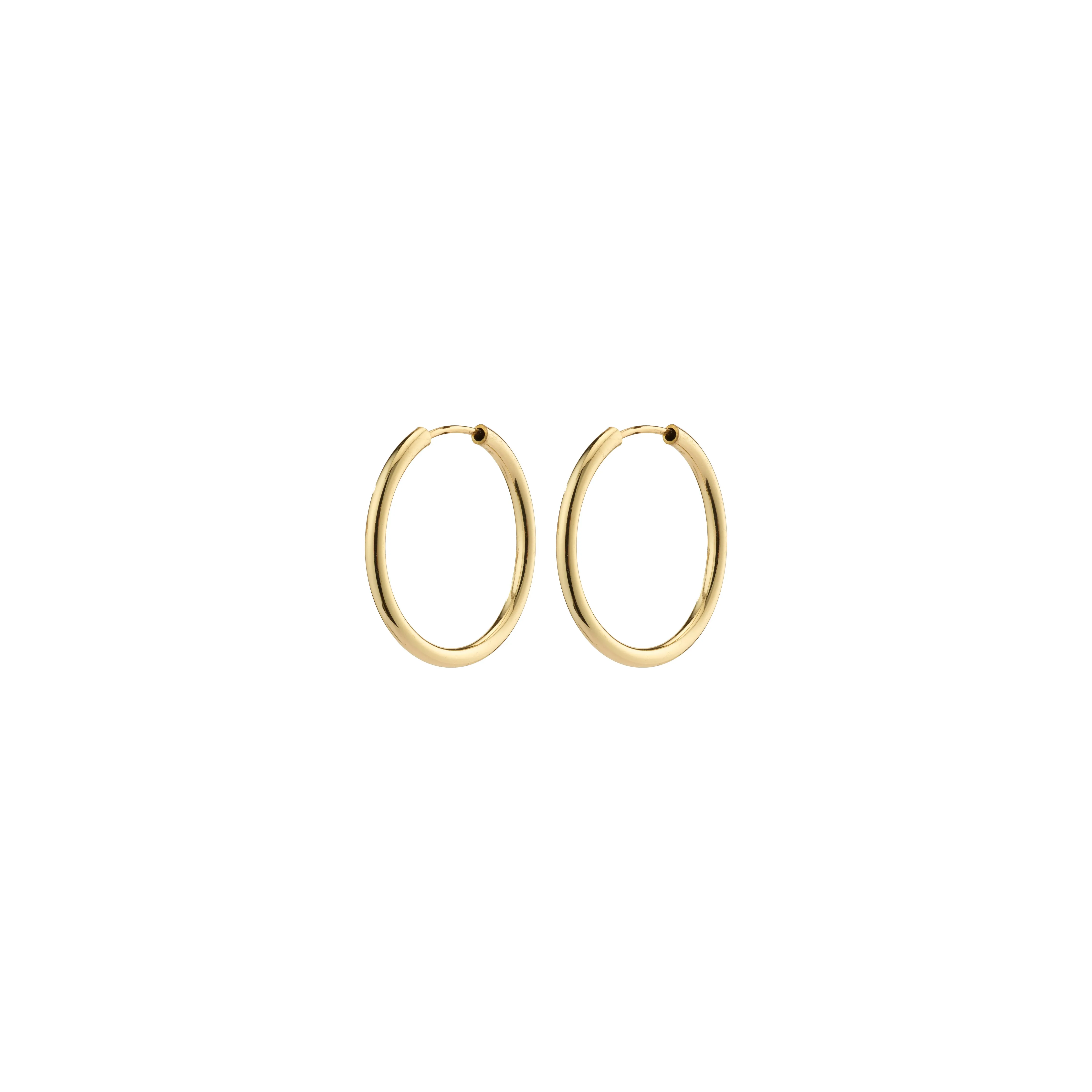 APRIL recycled small hoop earrings gold-plated