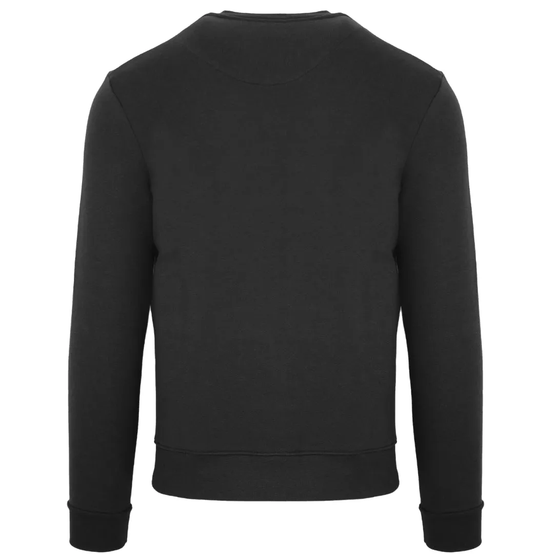 Aquascutum Aldis Chest Logo Black Sweatshirt