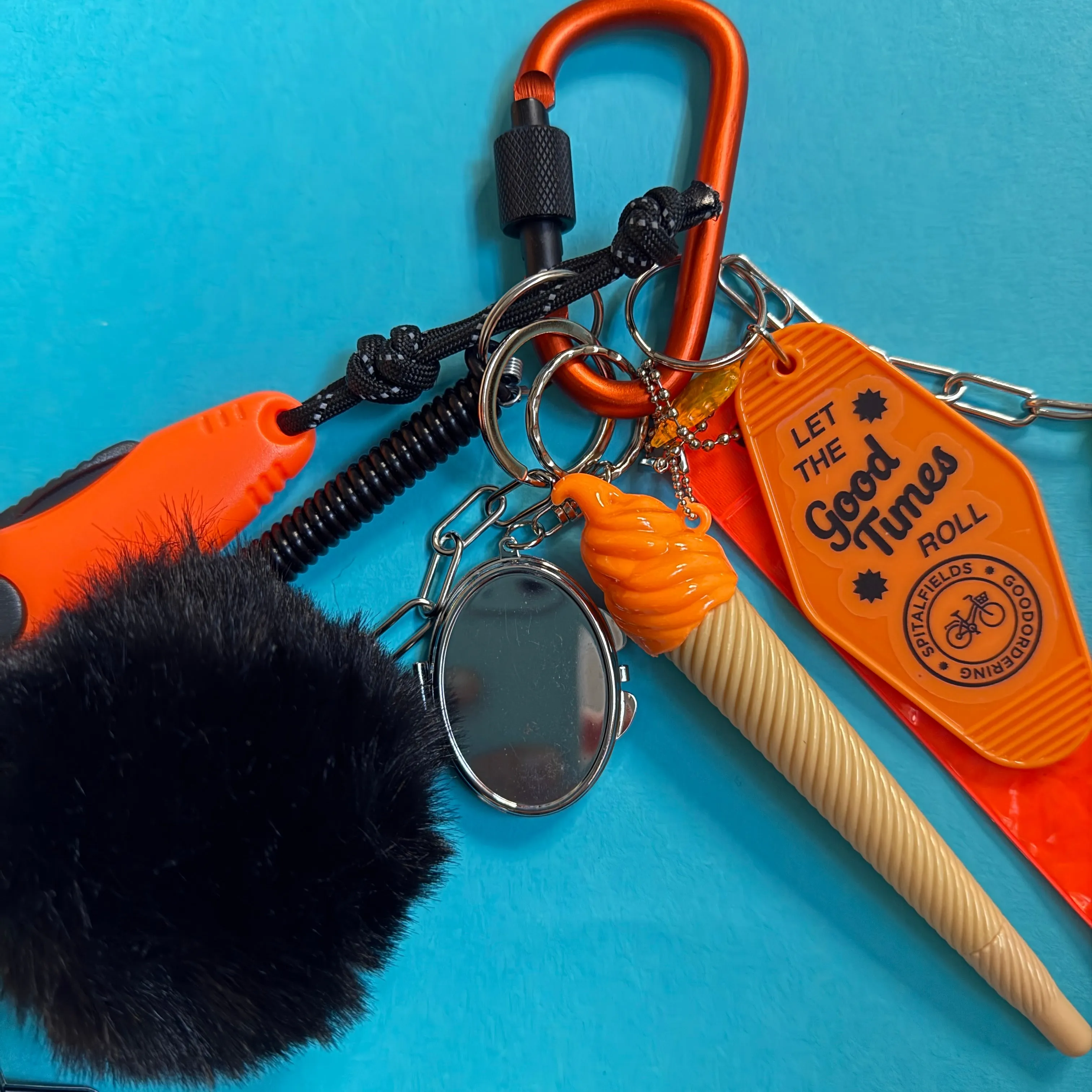 Bag charm and keyring orange ice cream