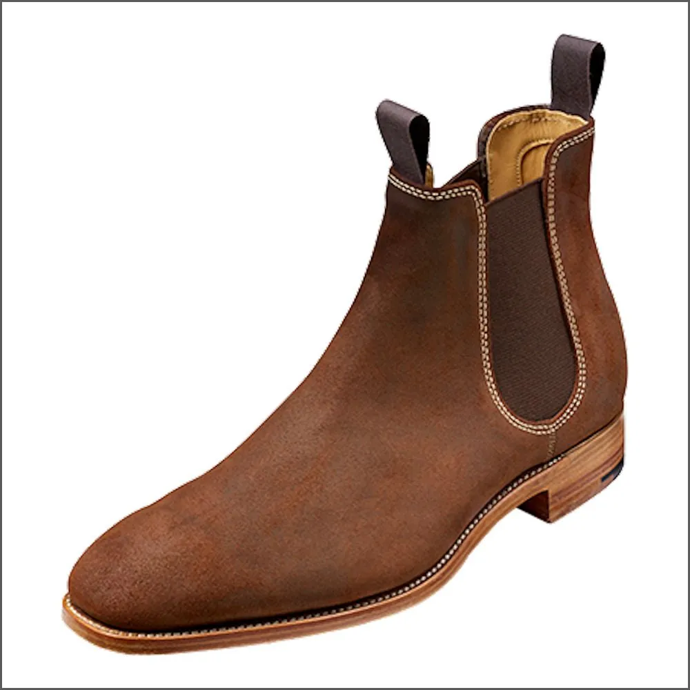 Barker Mansfield Brown Waxy Suede Boot--