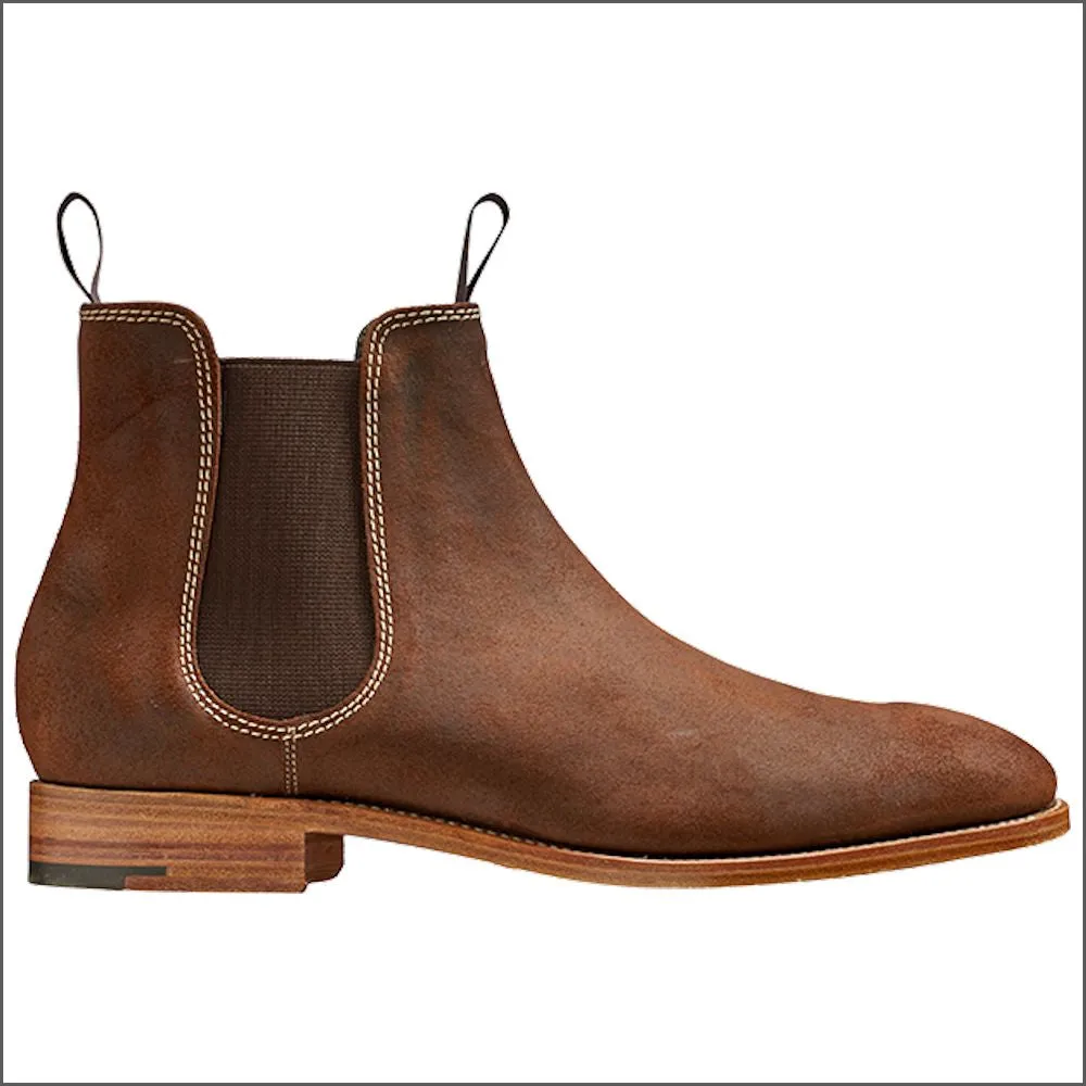 Barker Mansfield Brown Waxy Suede Boot--