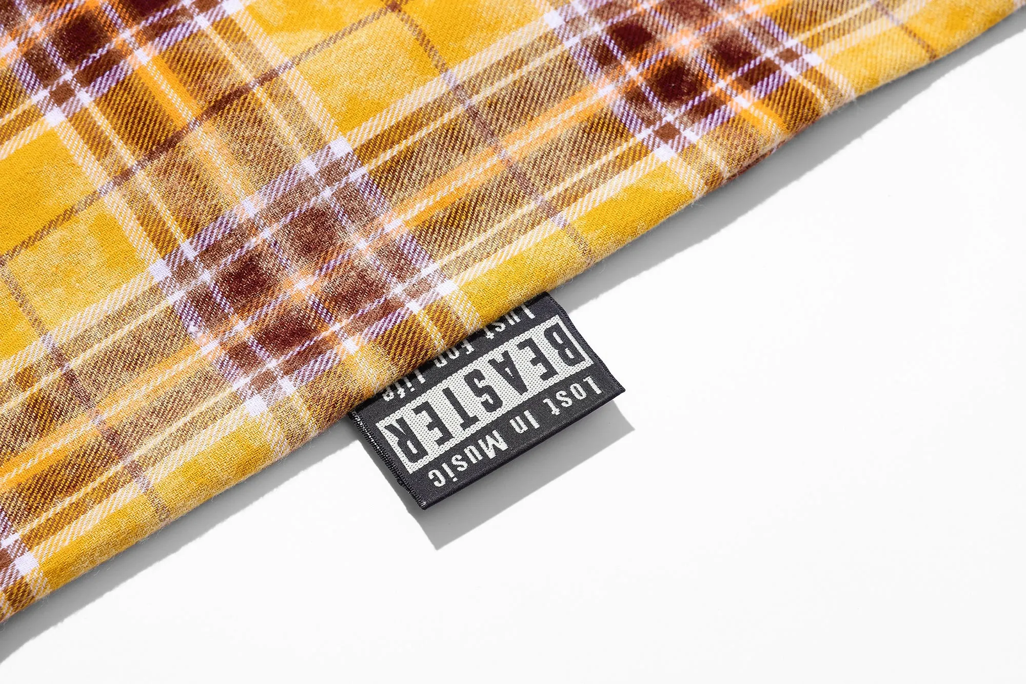 BEASTER Washed Haze Plaid Shirt