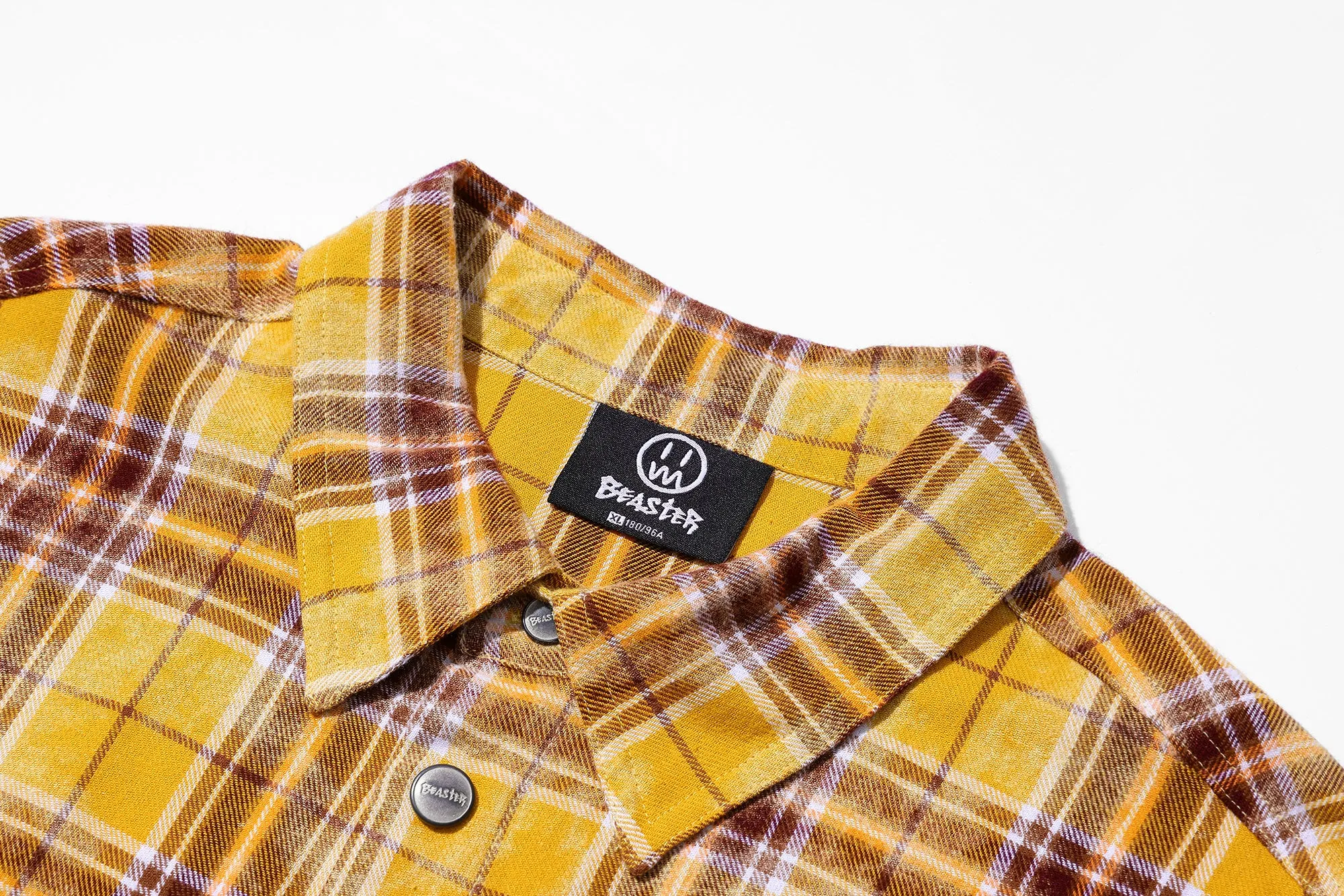 BEASTER Washed Haze Plaid Shirt