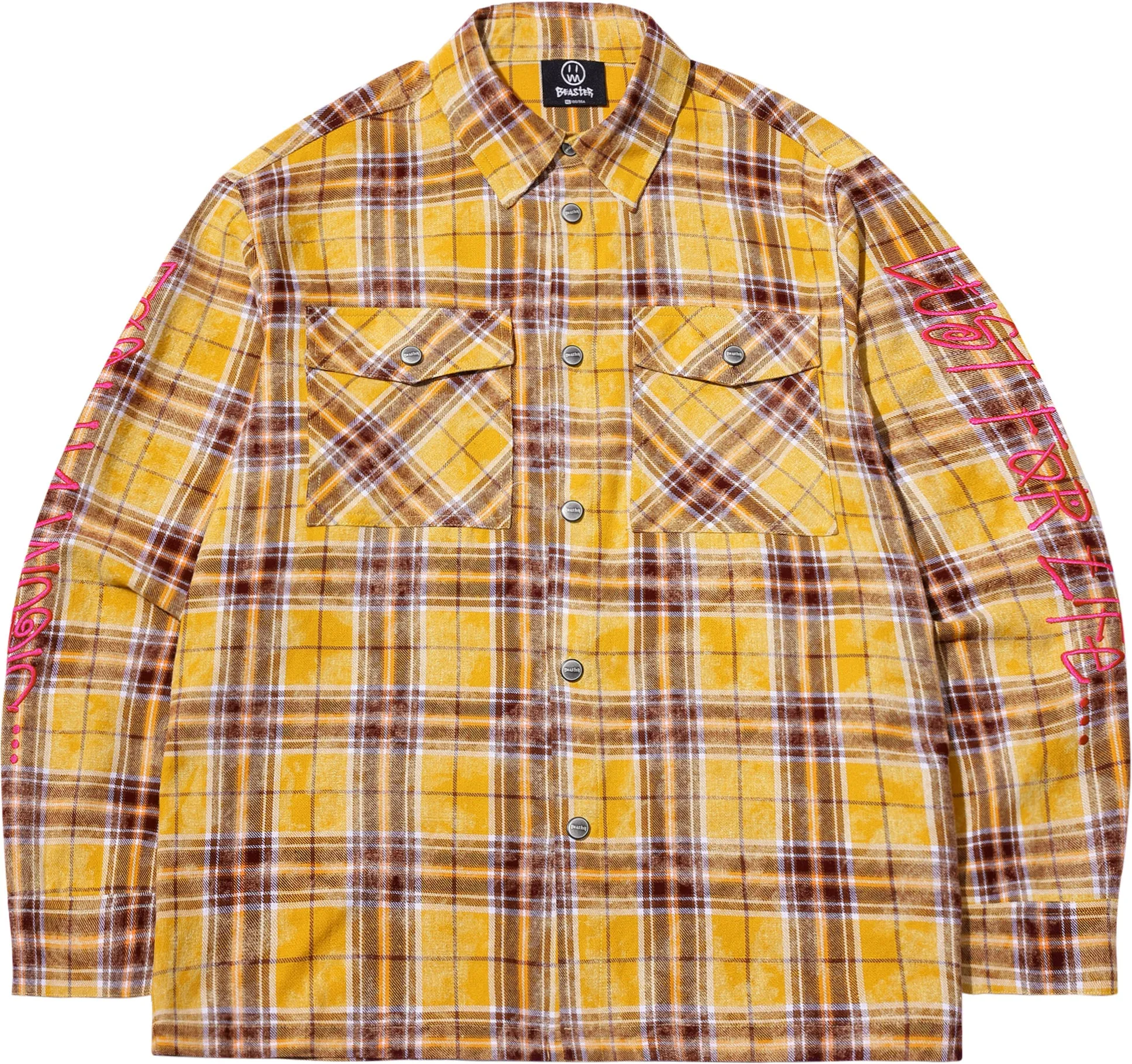 BEASTER Washed Haze Plaid Shirt