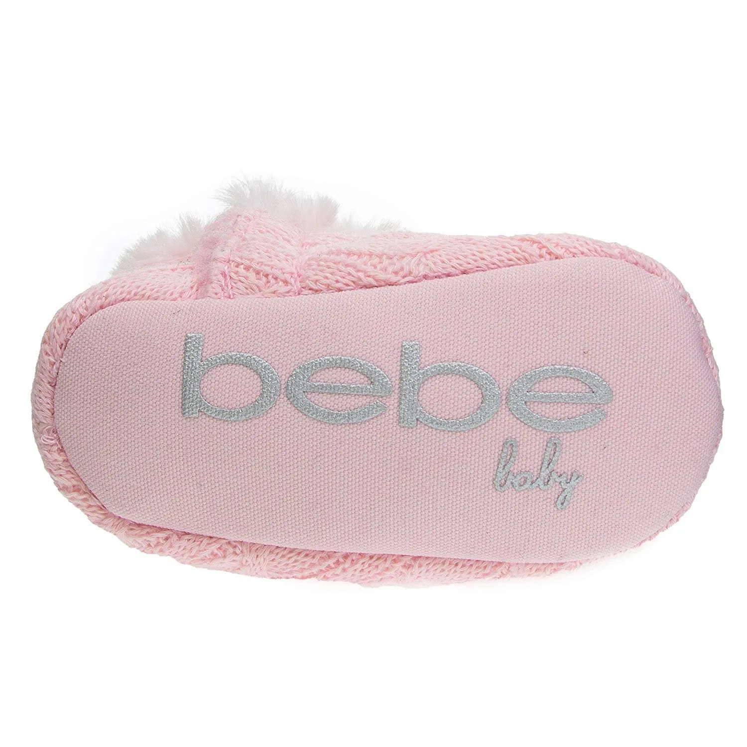 bebe Infant Girls Knit Boots with Cuffs Soft Lightweight Slip-On Sock-Like Shoes