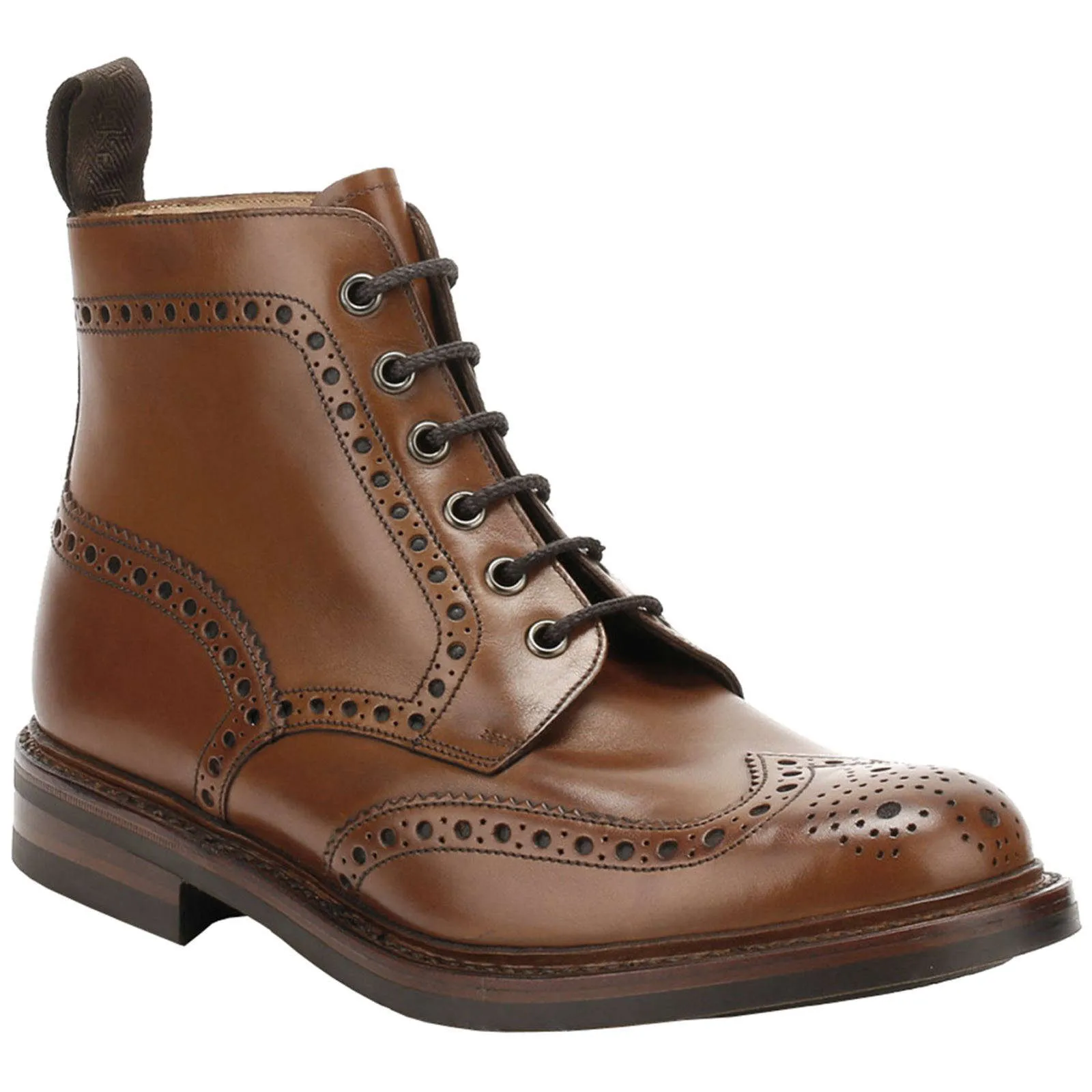 Bedale Burnished Leather Men's Brogue Derby Boots