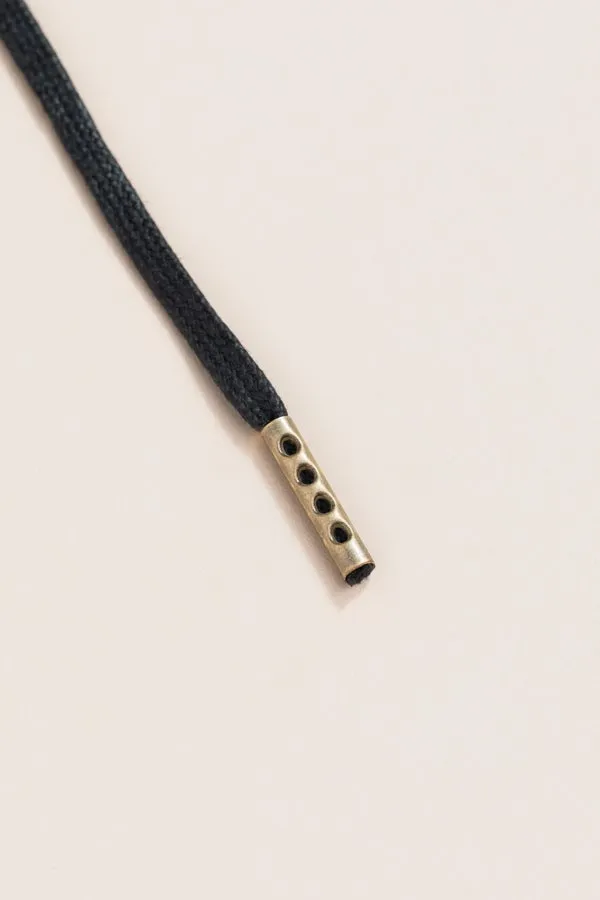 Black | 4 mm Round Waxed Shoelaces