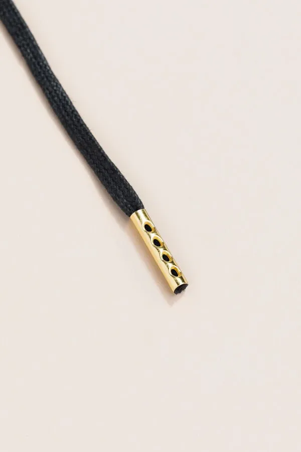 Black | 4 mm Round Waxed Shoelaces