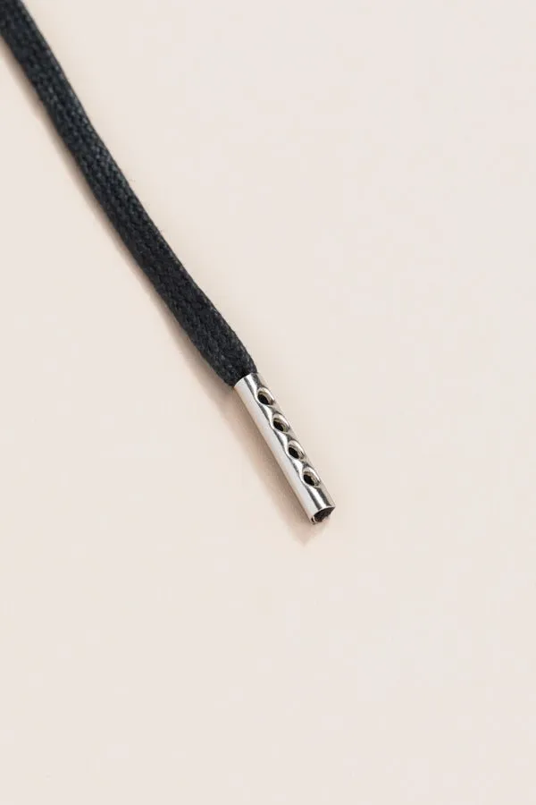 Black | 4 mm Round Waxed Shoelaces