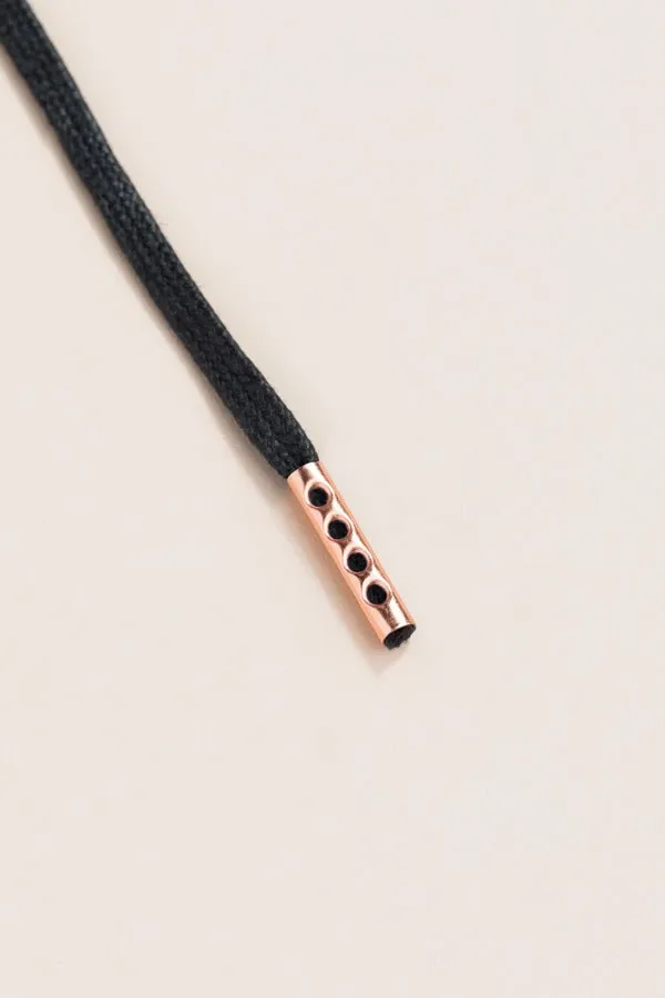 Black | 4 mm Round Waxed Shoelaces