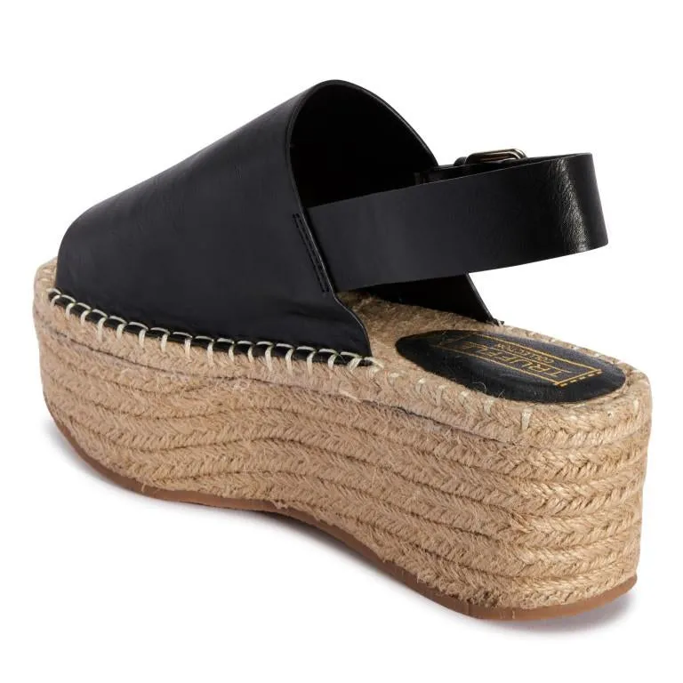 Black Jute Flatform Sandal