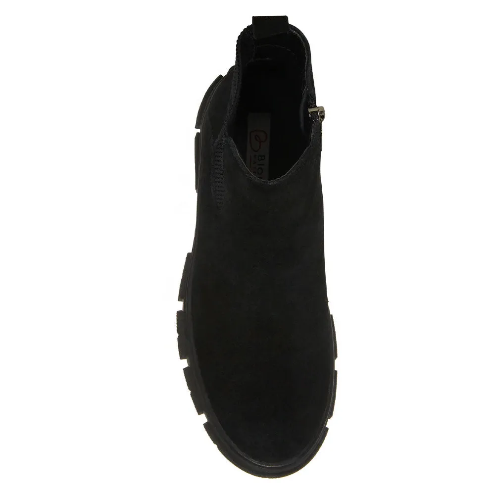 Blondo Posey Waterproof Chelsea Boot Black Suede (Women's)