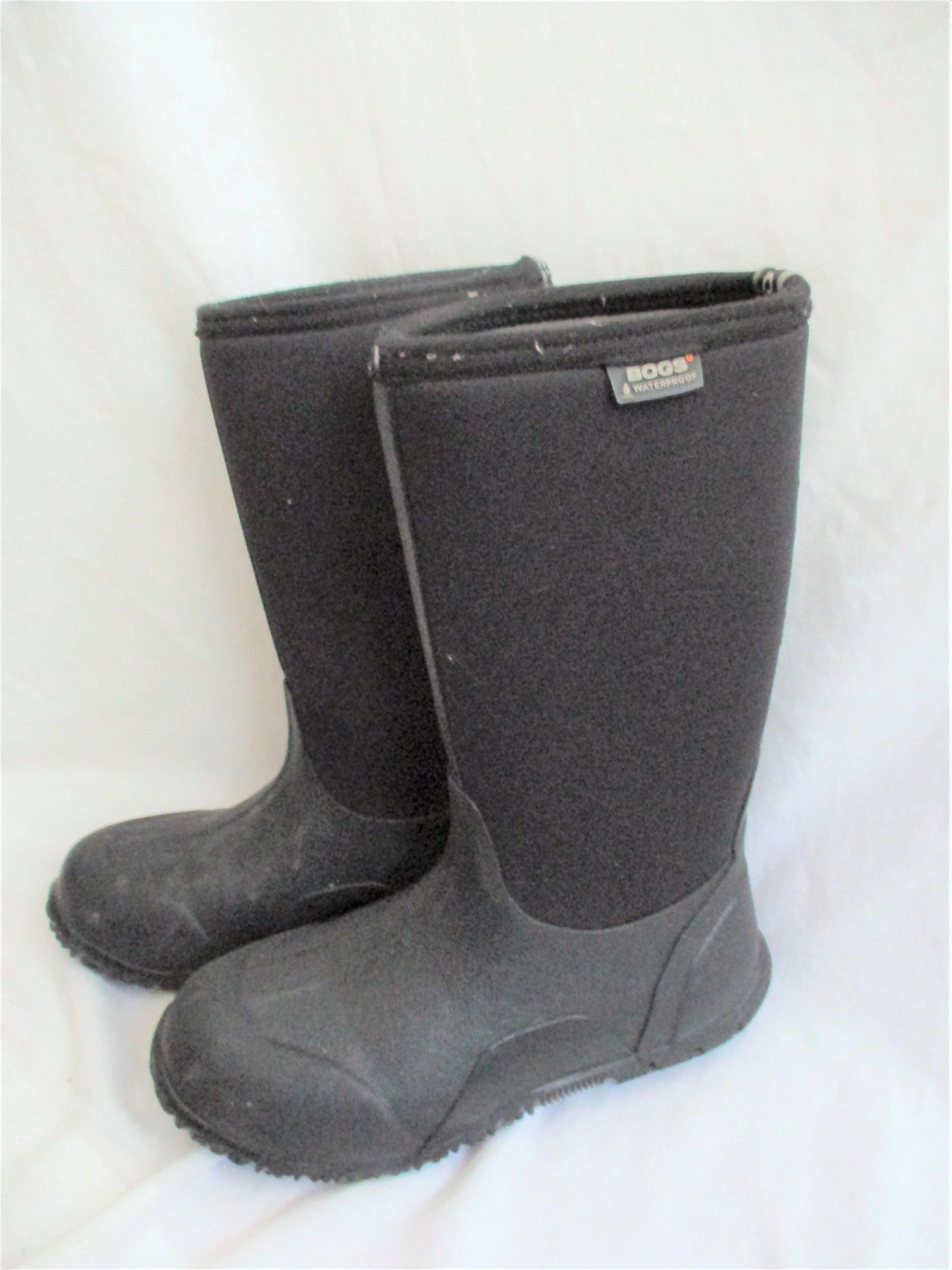 BOGS Waterproof Wellies CLASSIC HIGH HANDLE Rain Boots BLACK 4 Rainboots Snow