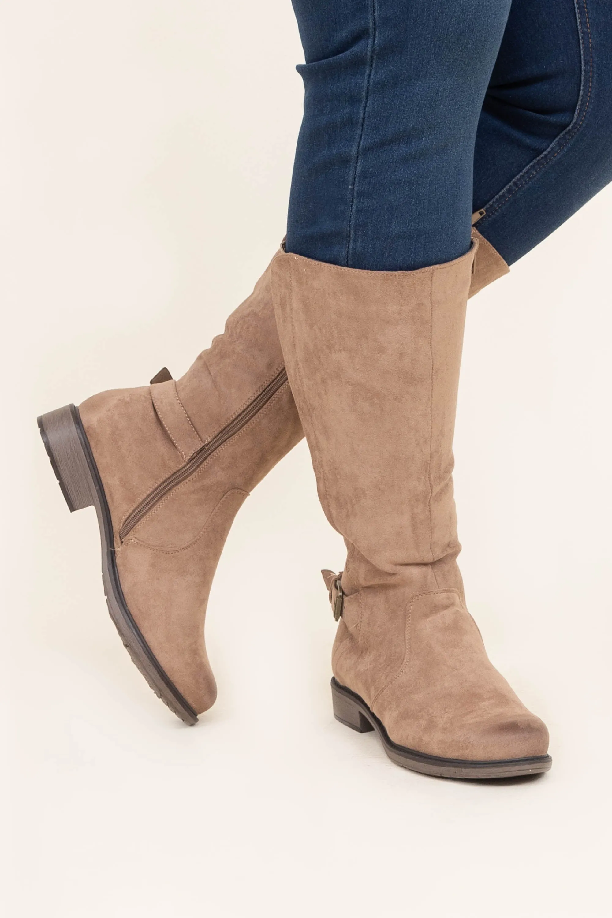 Bold Steps Boots, Taupe