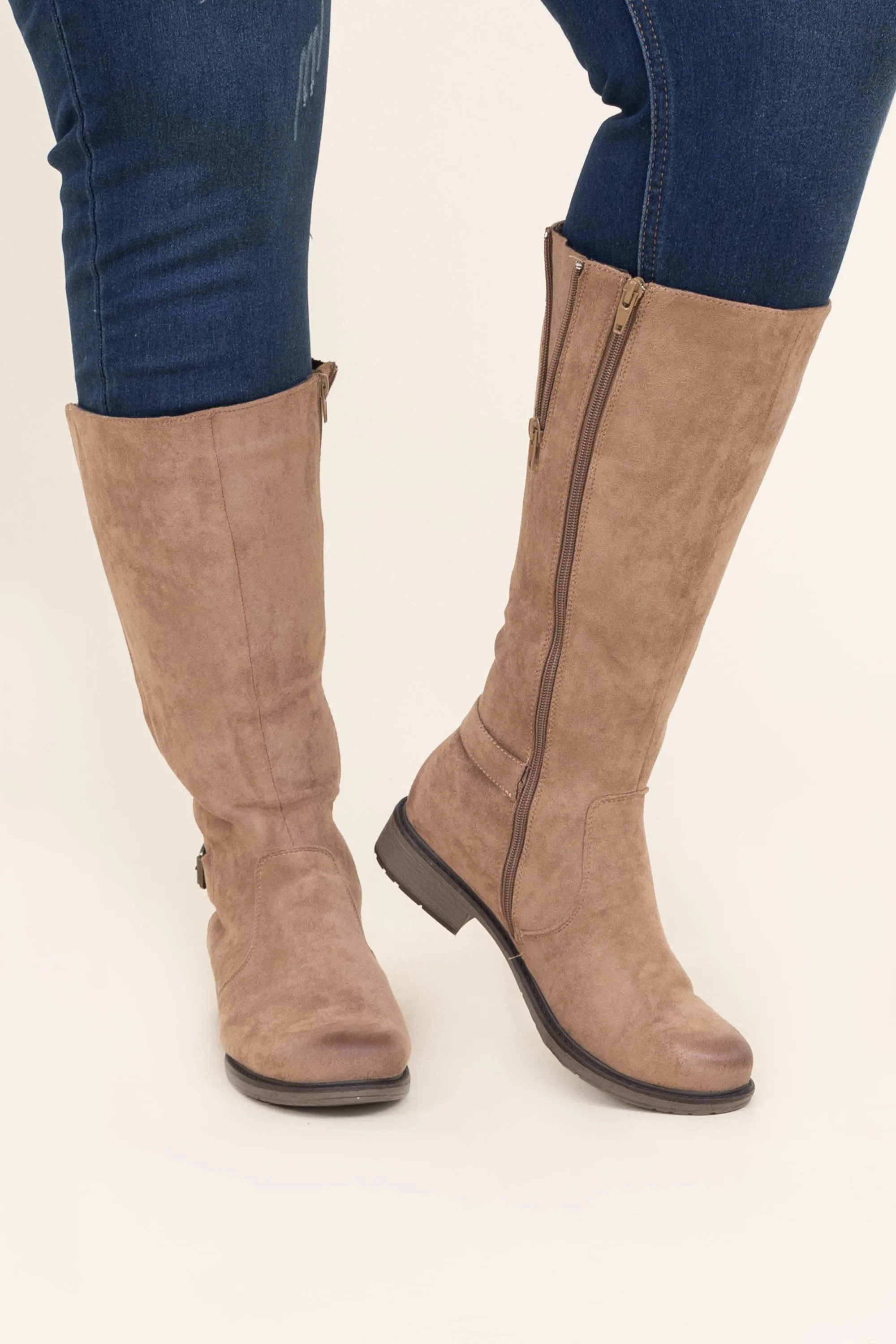 Bold Steps Boots, Taupe