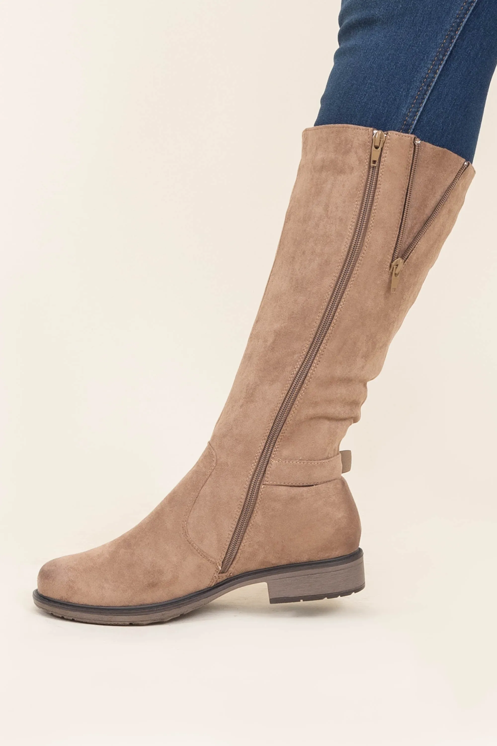 Bold Steps Boots, Taupe