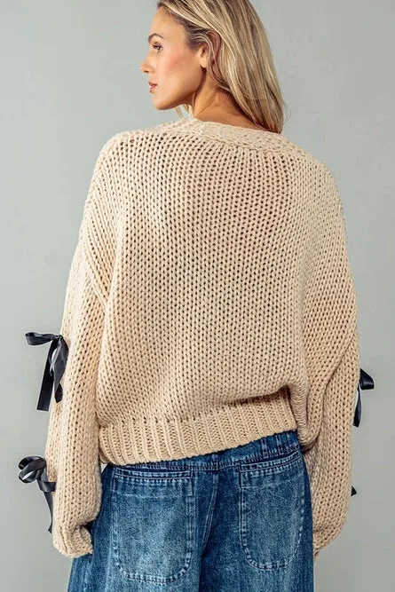 Bow Kissed Knit Cardigan