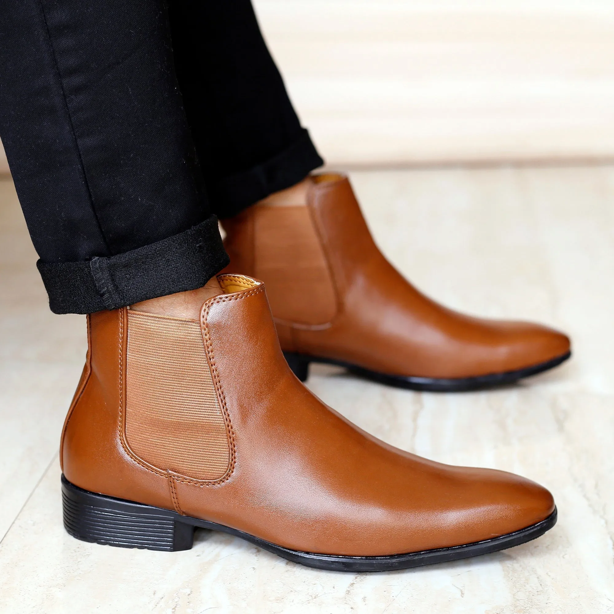 Bxxy's Men's Party Wear Chelsea Boots