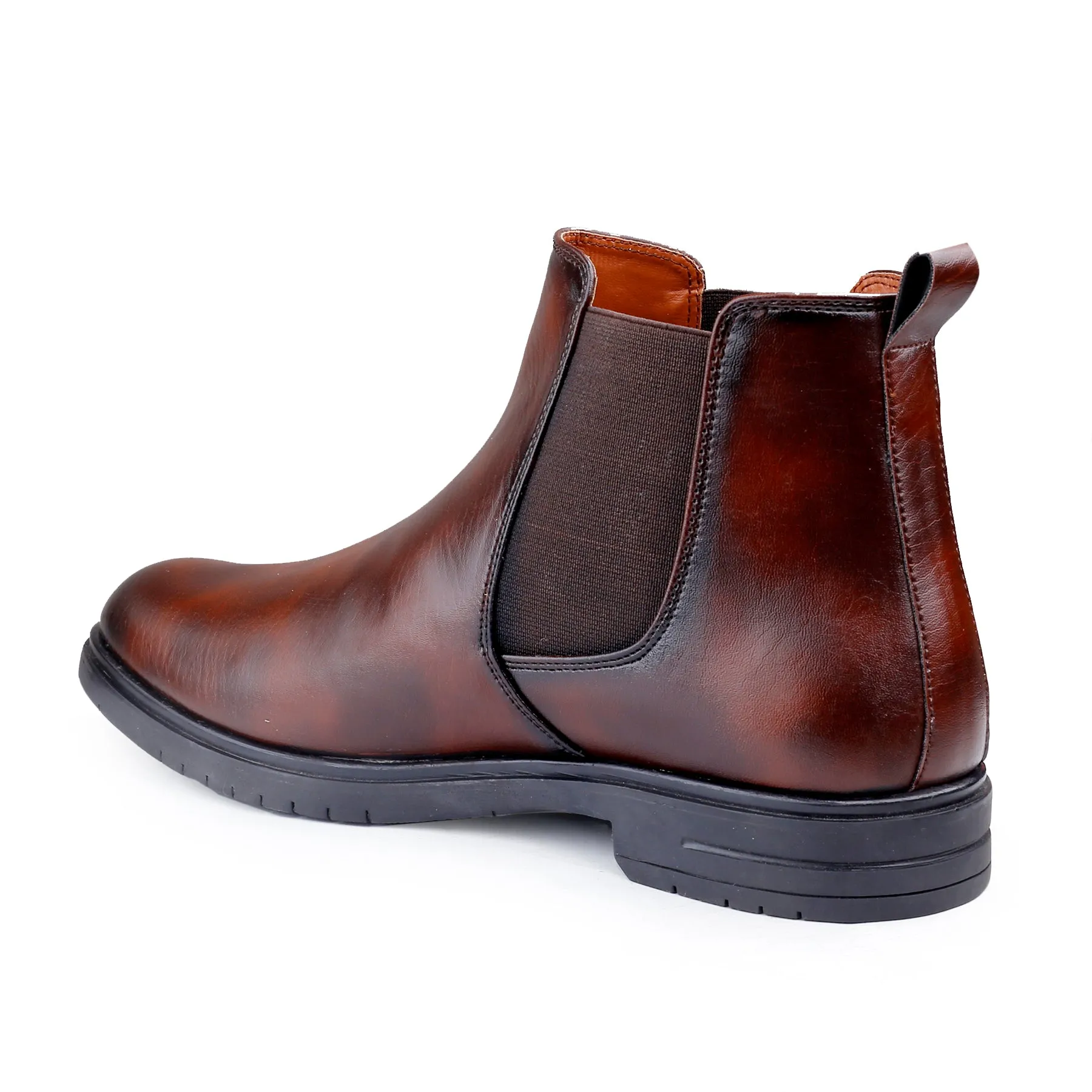 Bxxy's Vegan Leather Ultra Stylish Comfortable Slip-on Chelsea Boots for Men