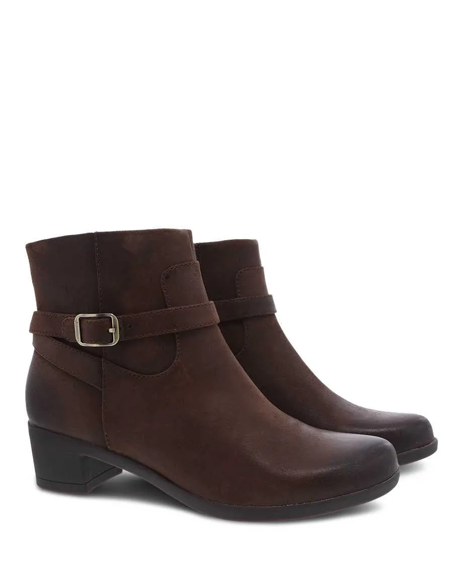 Cagney Burnished Suede Boot in Brown