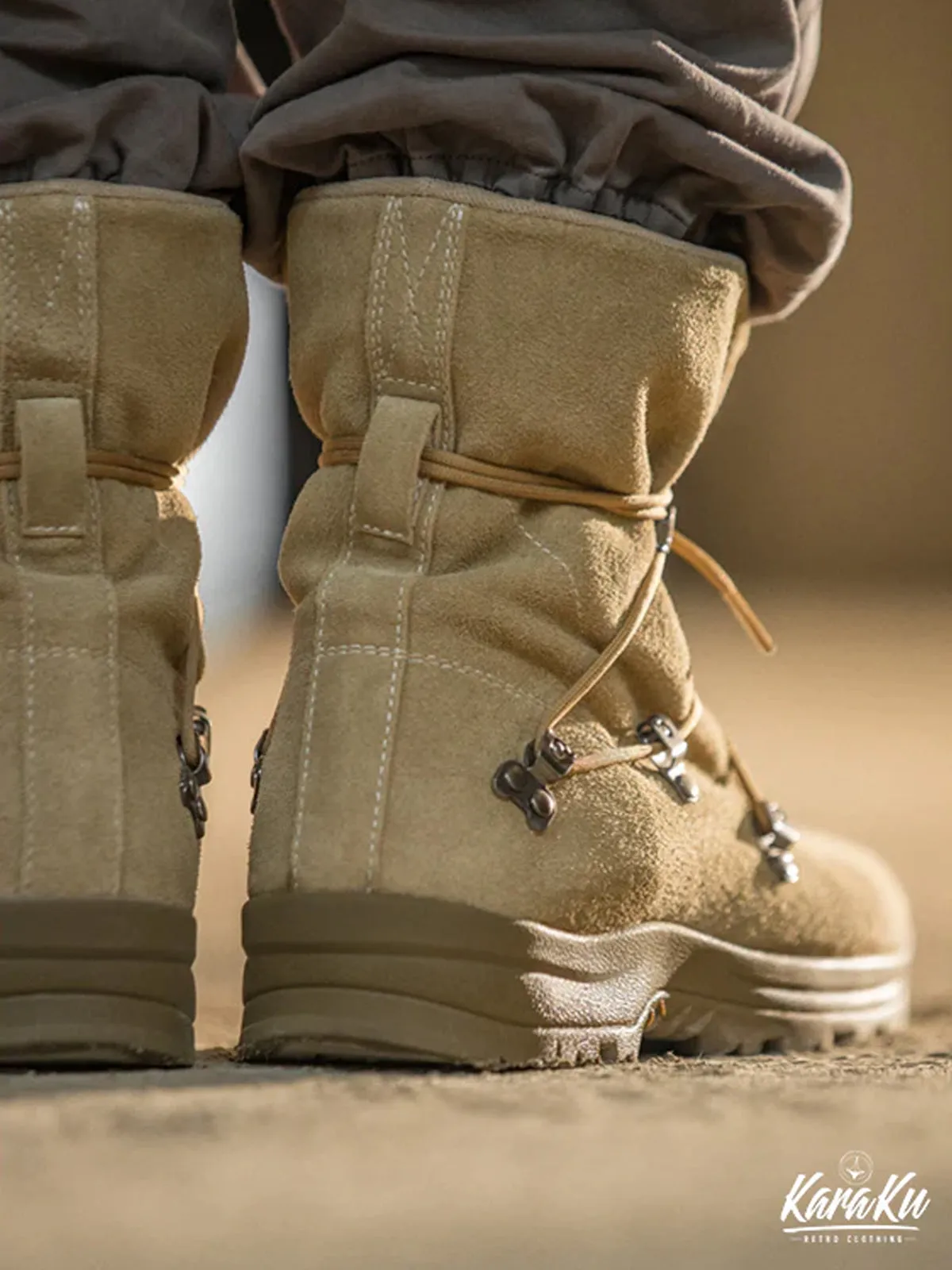 Casual Outdoor High-Top Suede Desert Boots