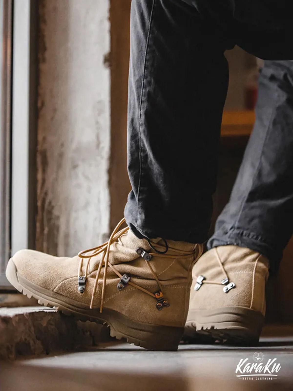 Casual Outdoor High-Top Suede Desert Boots