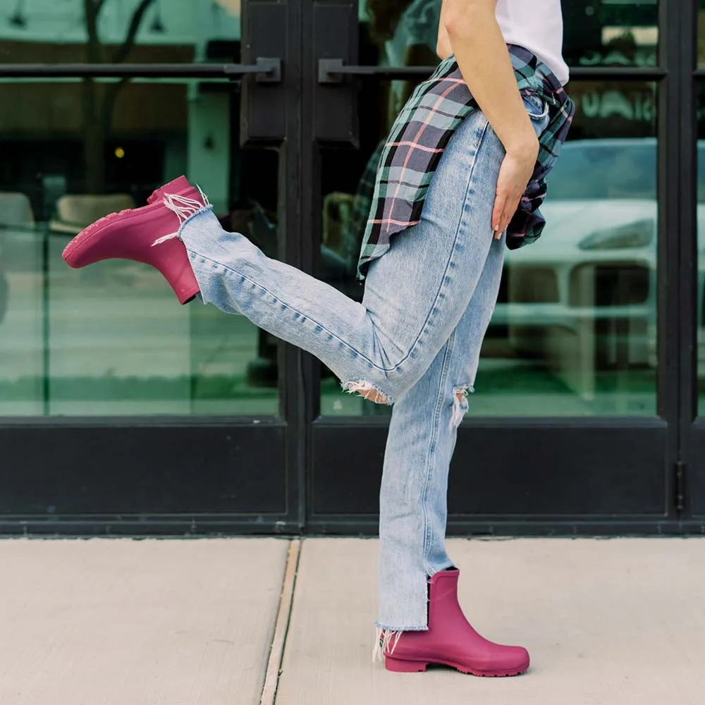 Chelsea Matte Maroon Women's Rain Boots